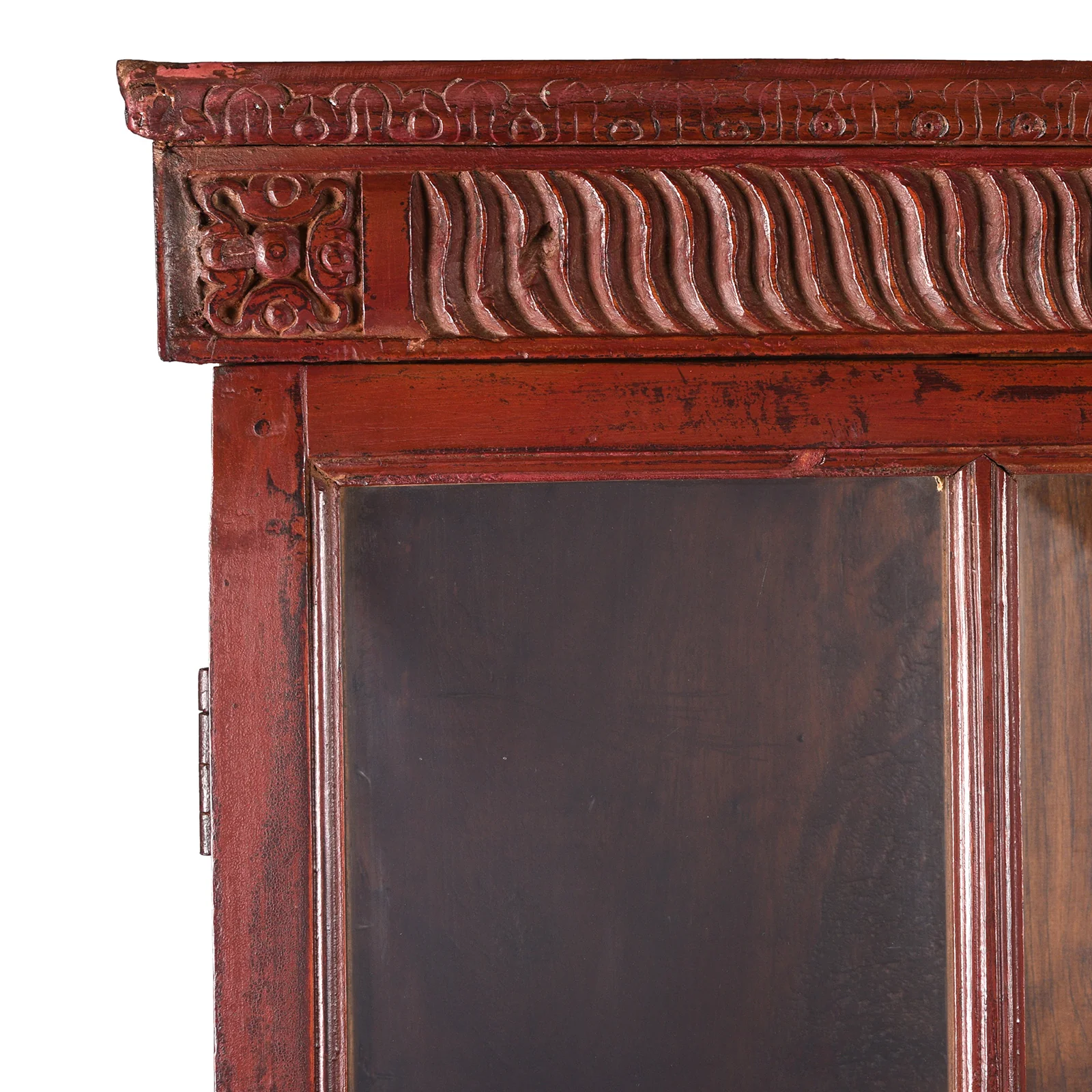 Glazed Teak Almirah Cabinet With Sunburst Panels - 19th Century - Image 2