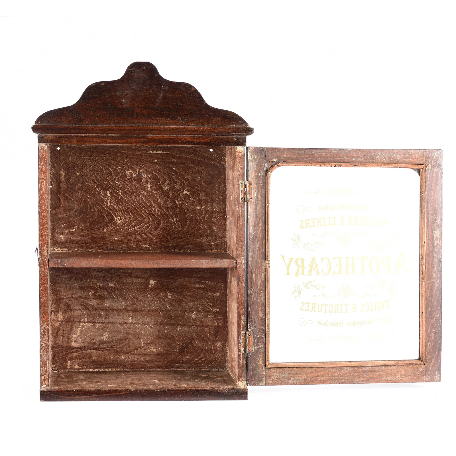 Glazed Teak 'Apothecary' Wall Cabinet From Gujarat - Ca 1930 - Image 2