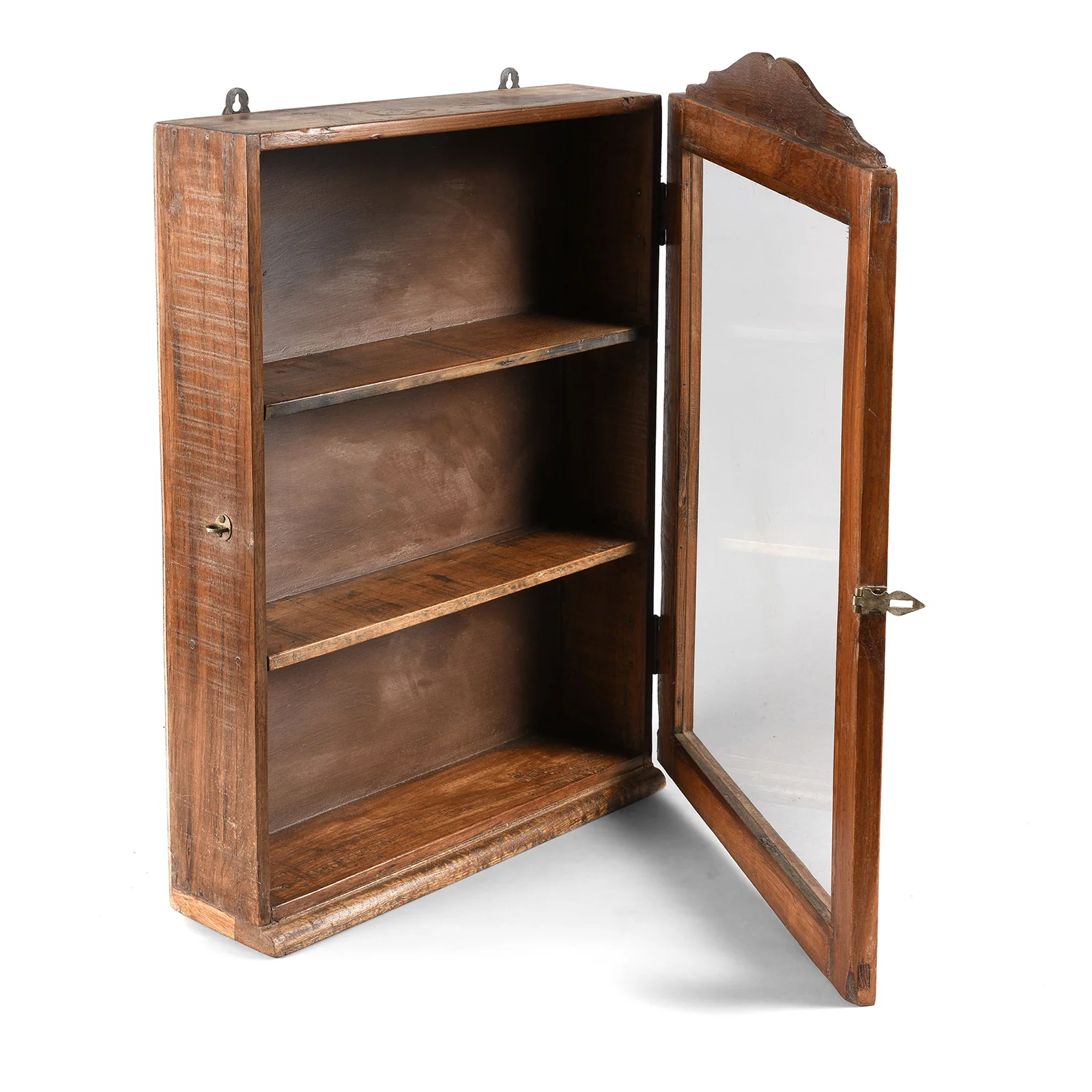 Glazed Teak Wall Cabinet From Gujarat - Ca 1930 - Image 3