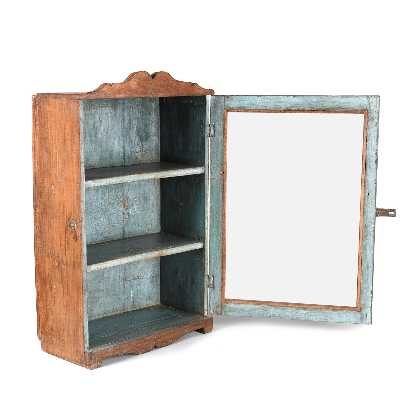 Glazed Teak Wall Cabinet From Gujarat - Ca 1930 - Image 3
