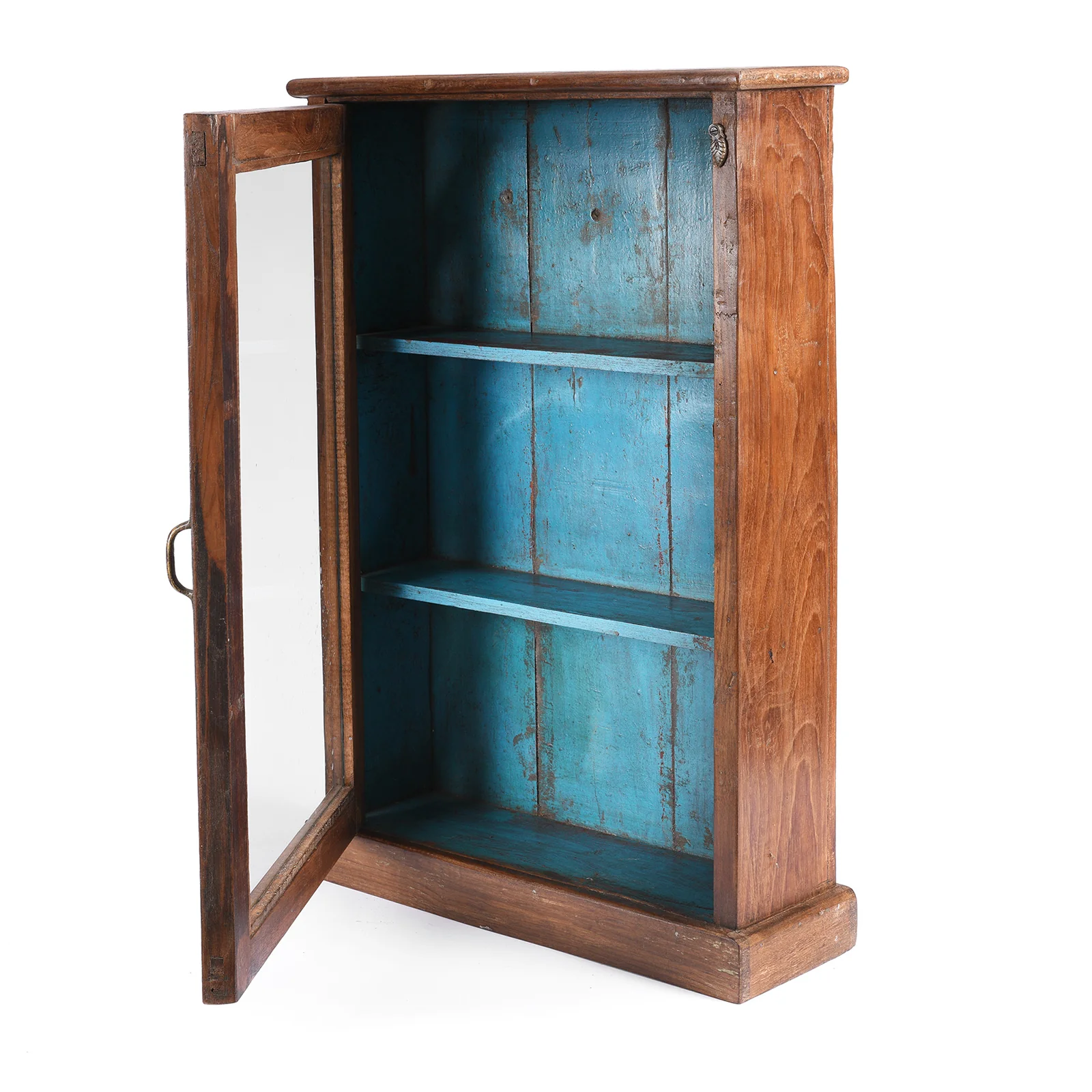 Glazed Teak Wall Cabinet From Gujarat - Ca 1930 - Image 2
