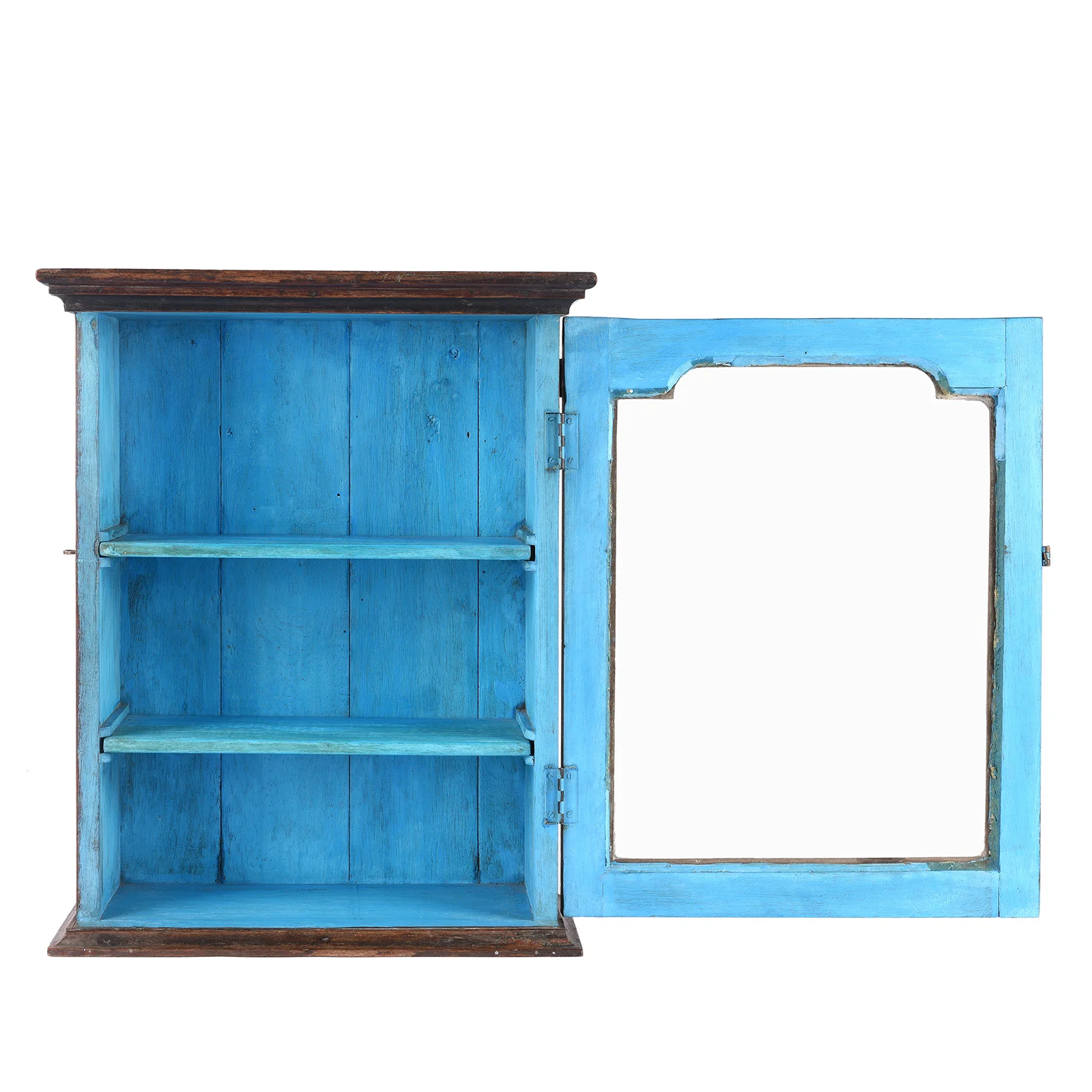 Glazed Teak Wall Cabinet From Gujarat - Ca 1930 - Image 2