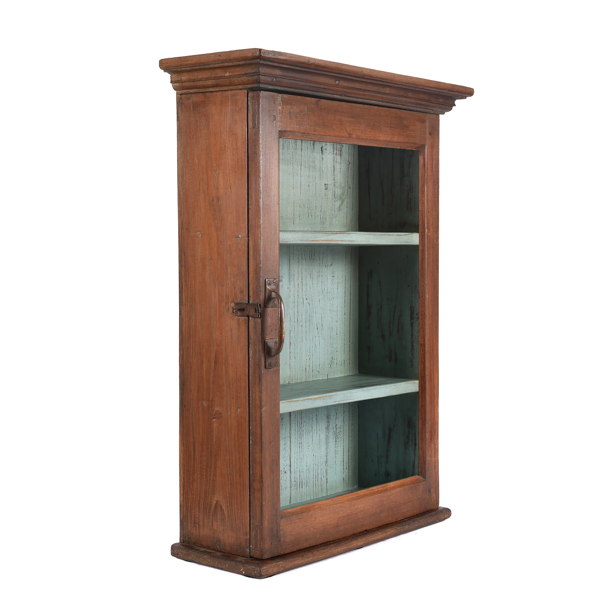 Glazed Teak Wall Cabinet From Gujarat - Ca 1930 - Image 3