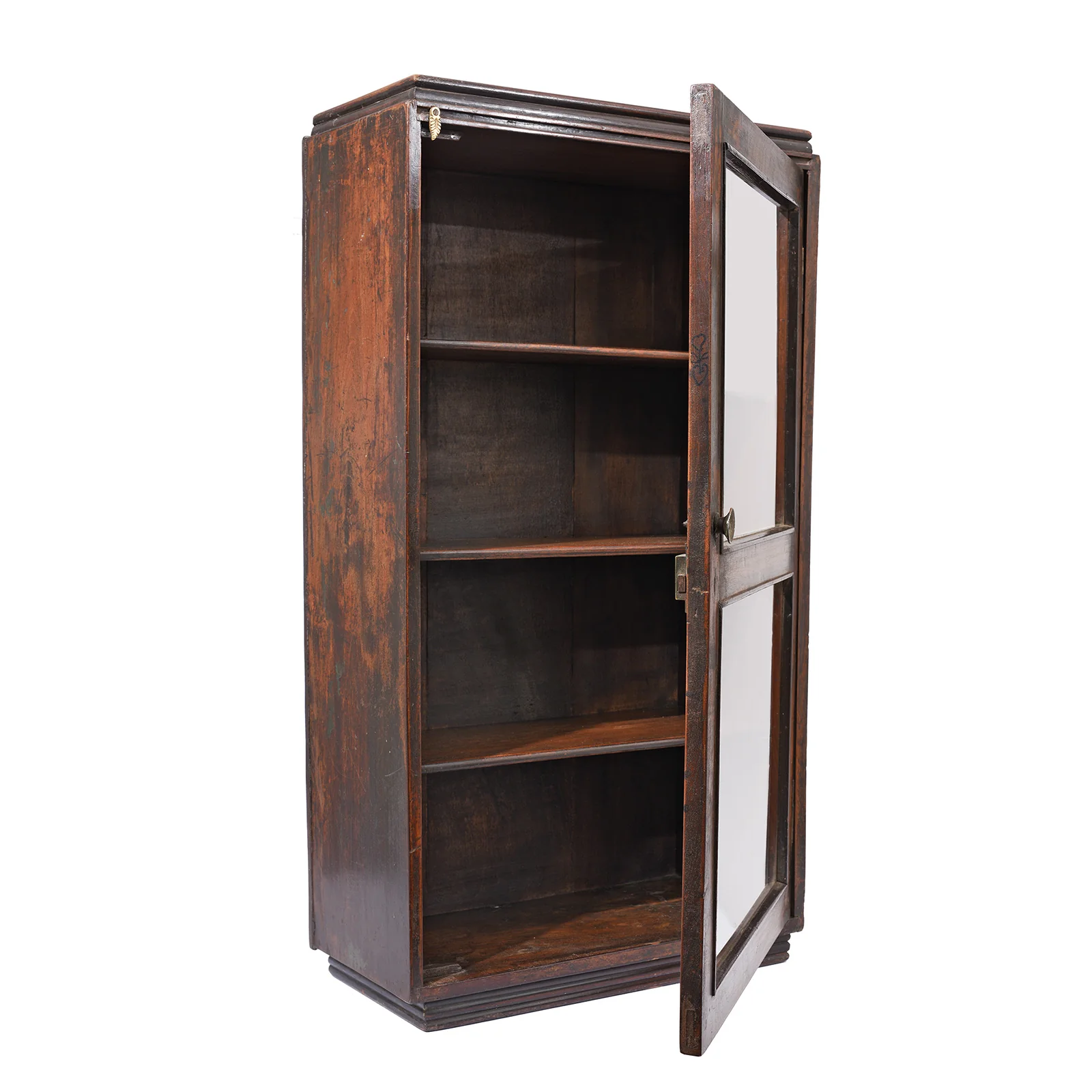 Glazed Teak Wall Cabinet From Gujarat - Ca 1930 - Image 3