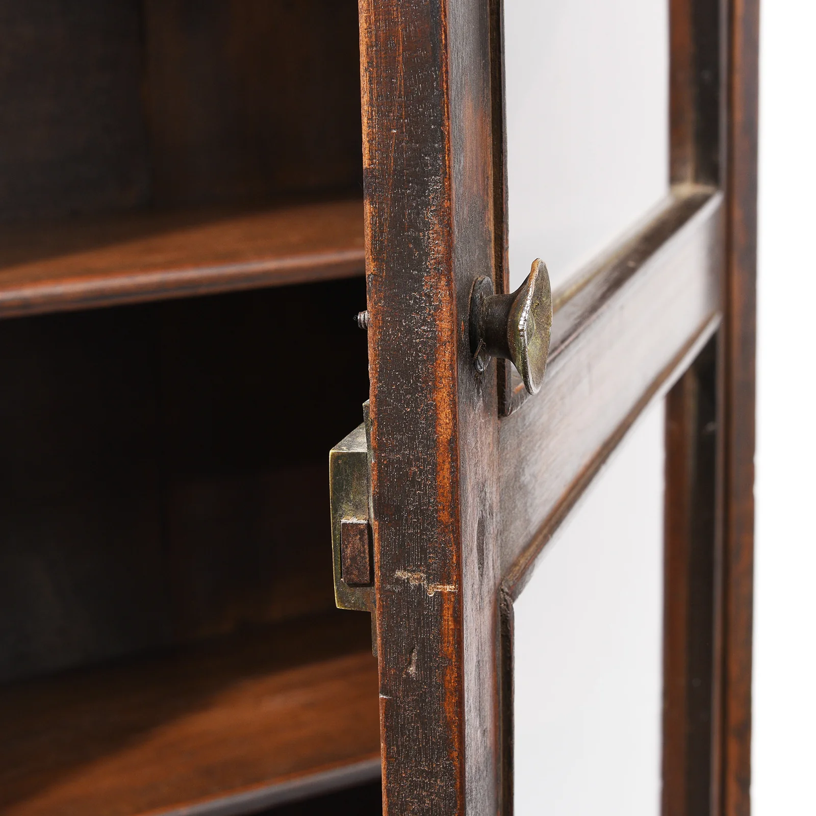 Glazed Teak Wall Cabinet From Gujarat - Ca 1930 - Image 4