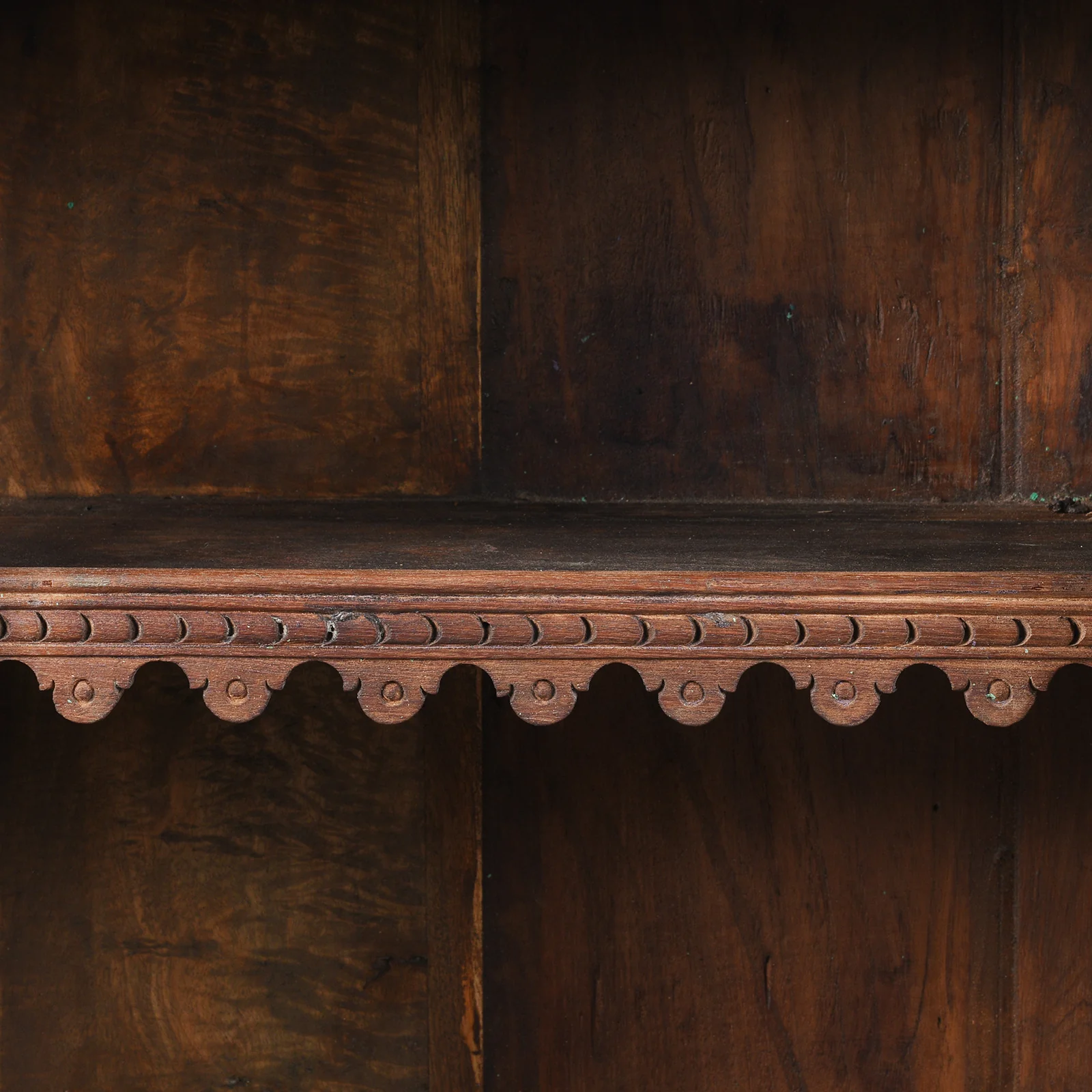 Green Painted Teak Glazed Wall Cabinet - Ca 1930 - Image 5