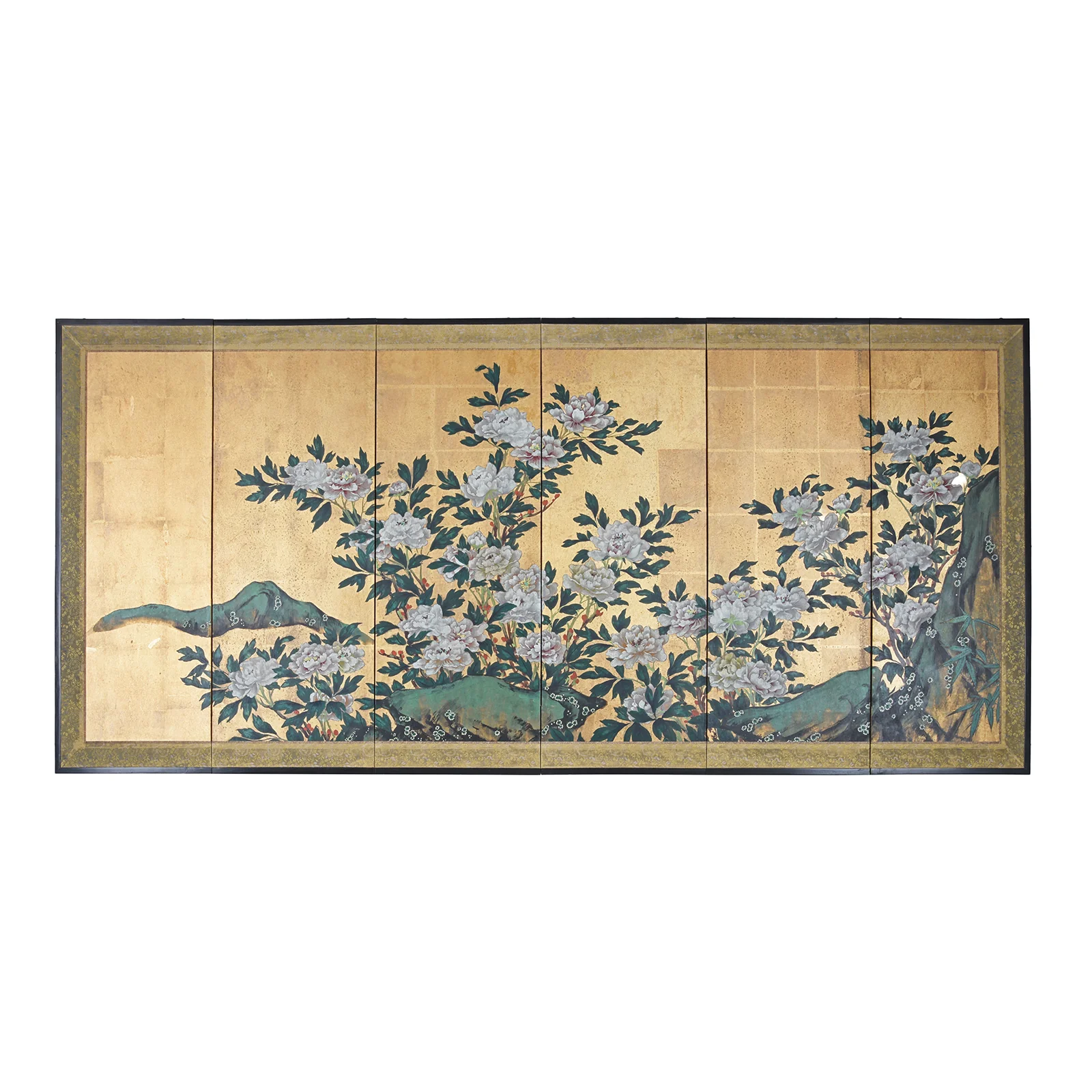 Japanese Rinpa Style Byōbu Screen - Ca 1970