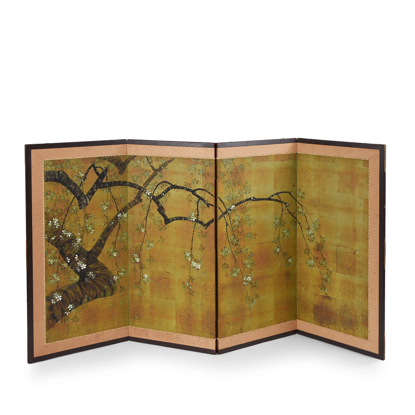 Japanese Gold Rinpa Style Byobu Screen - Showa Era - Image 9