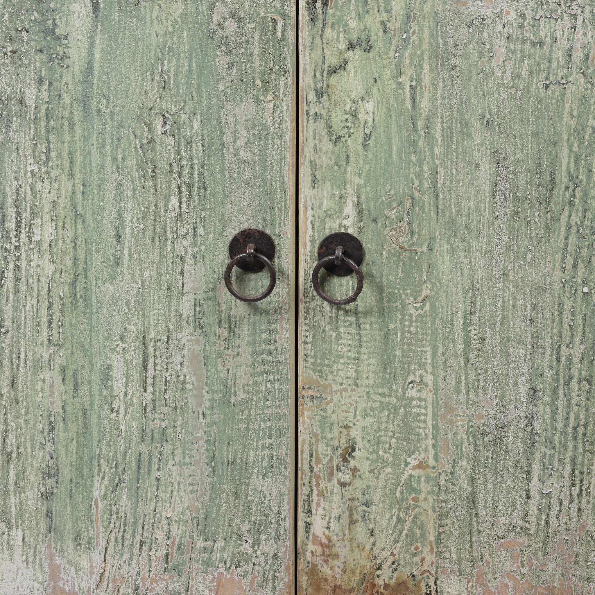 Green 2 Drawer Sideboard Made From Reclaimed Pine - Image 2