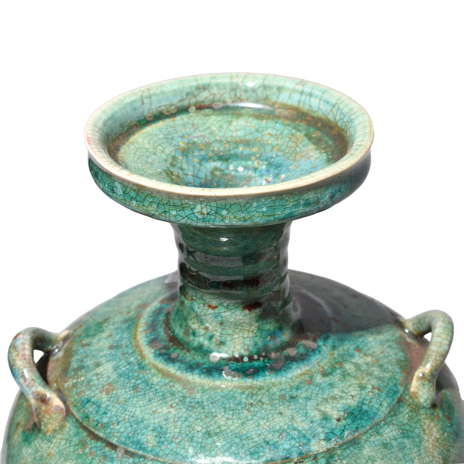 Green Copper Glazed Vase - Image 2