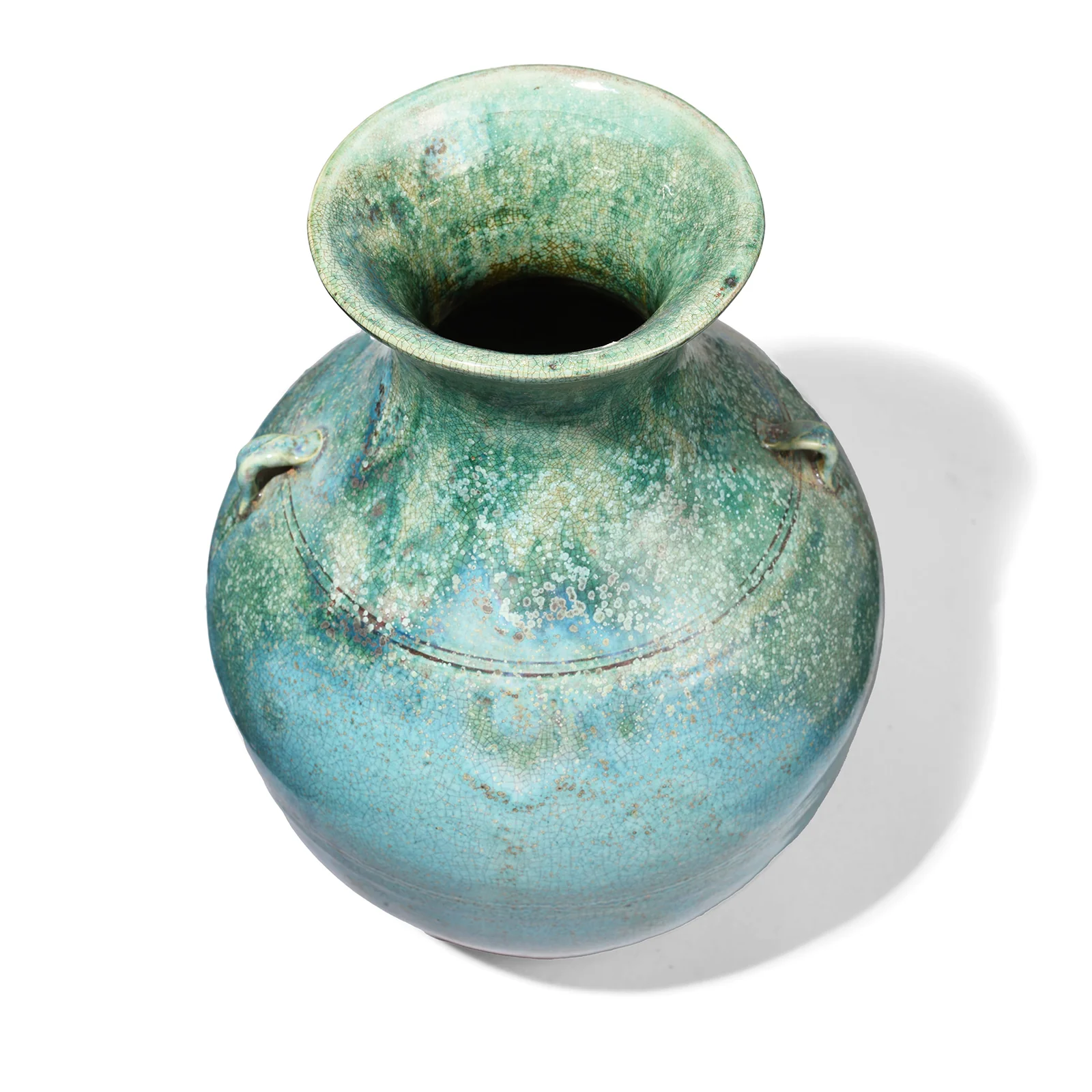 Green Copper Glazed Vase - Image 3