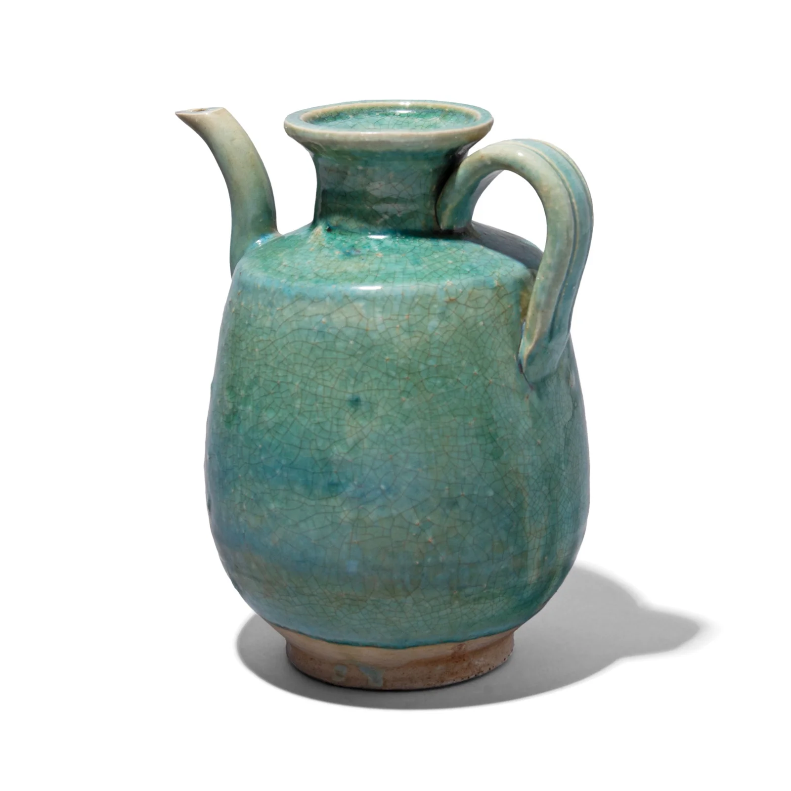 Green Copper Glazed Terracotta Ewer - Image 4