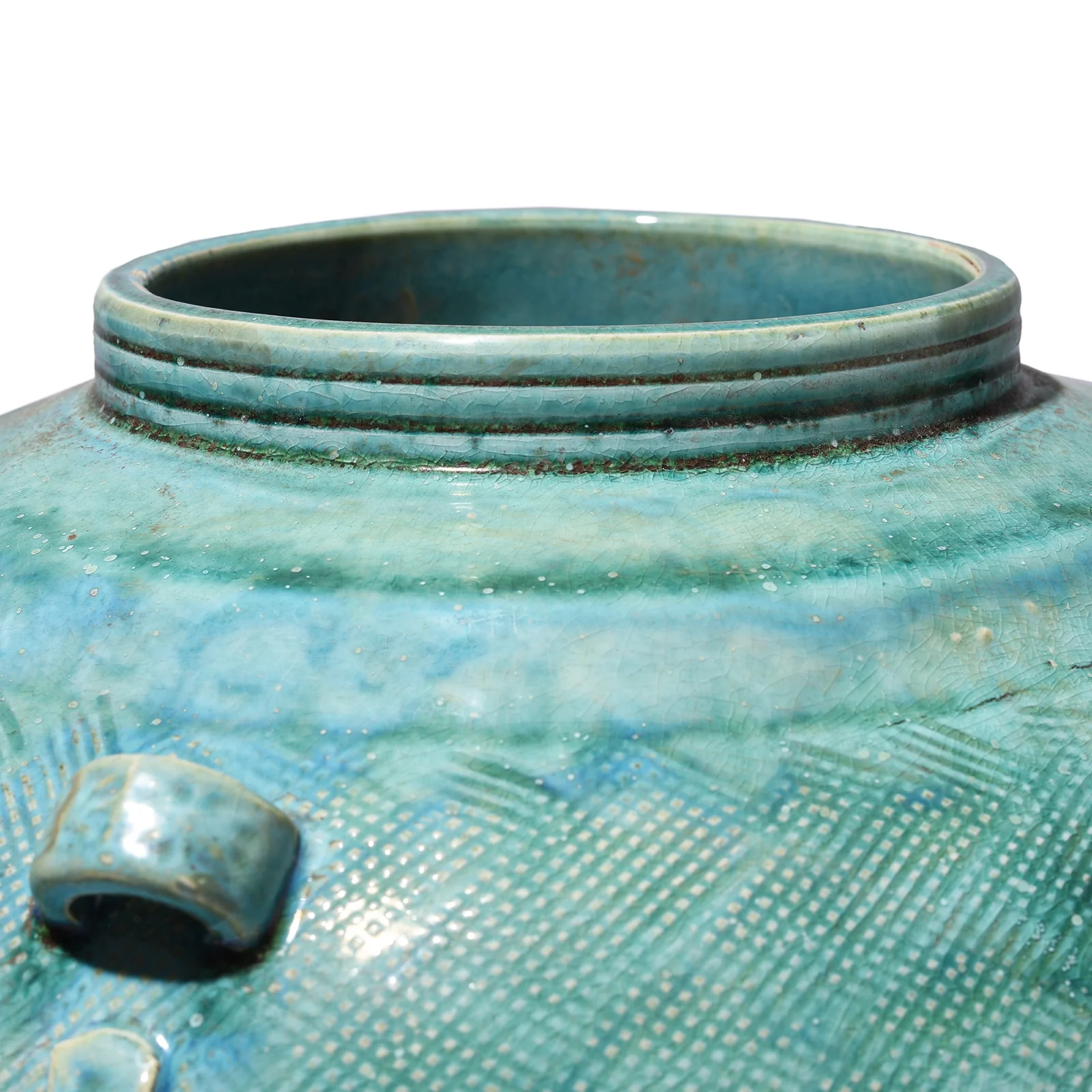 Green Copper Glazed Terracotta Jar - Image 2