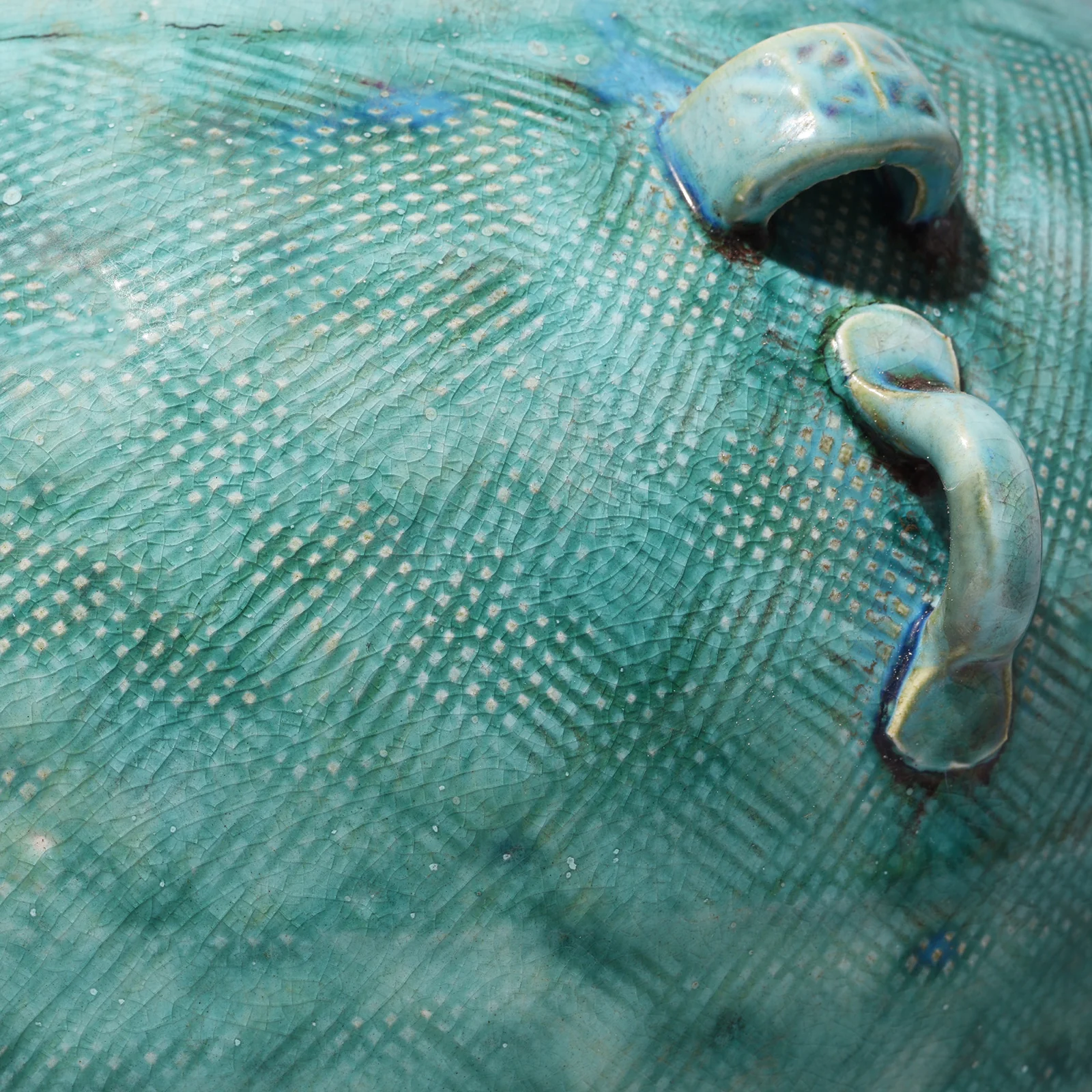 Green Copper Glazed Terracotta Jar - Image 3