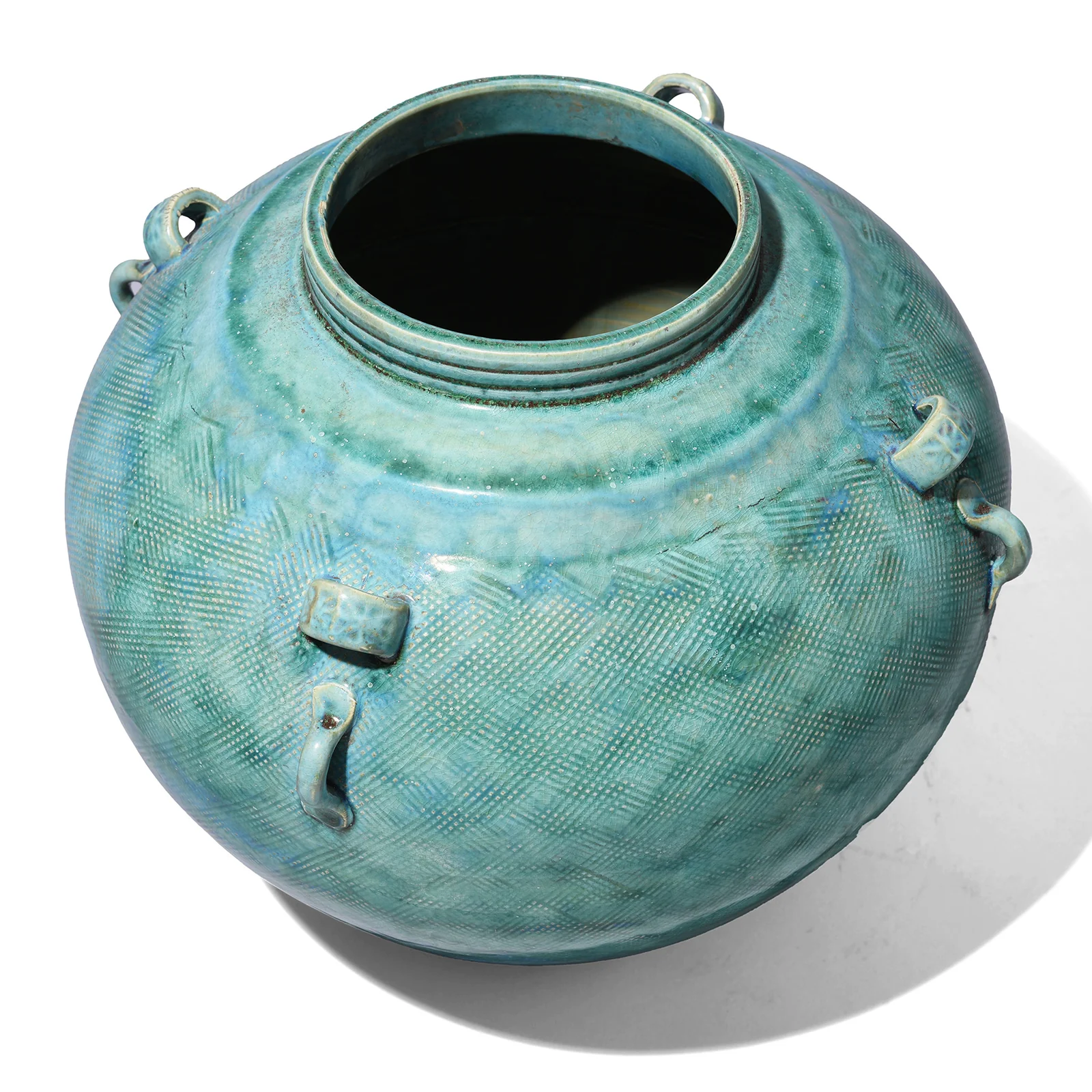 Green Copper Glazed Terracotta Jar - Image 4