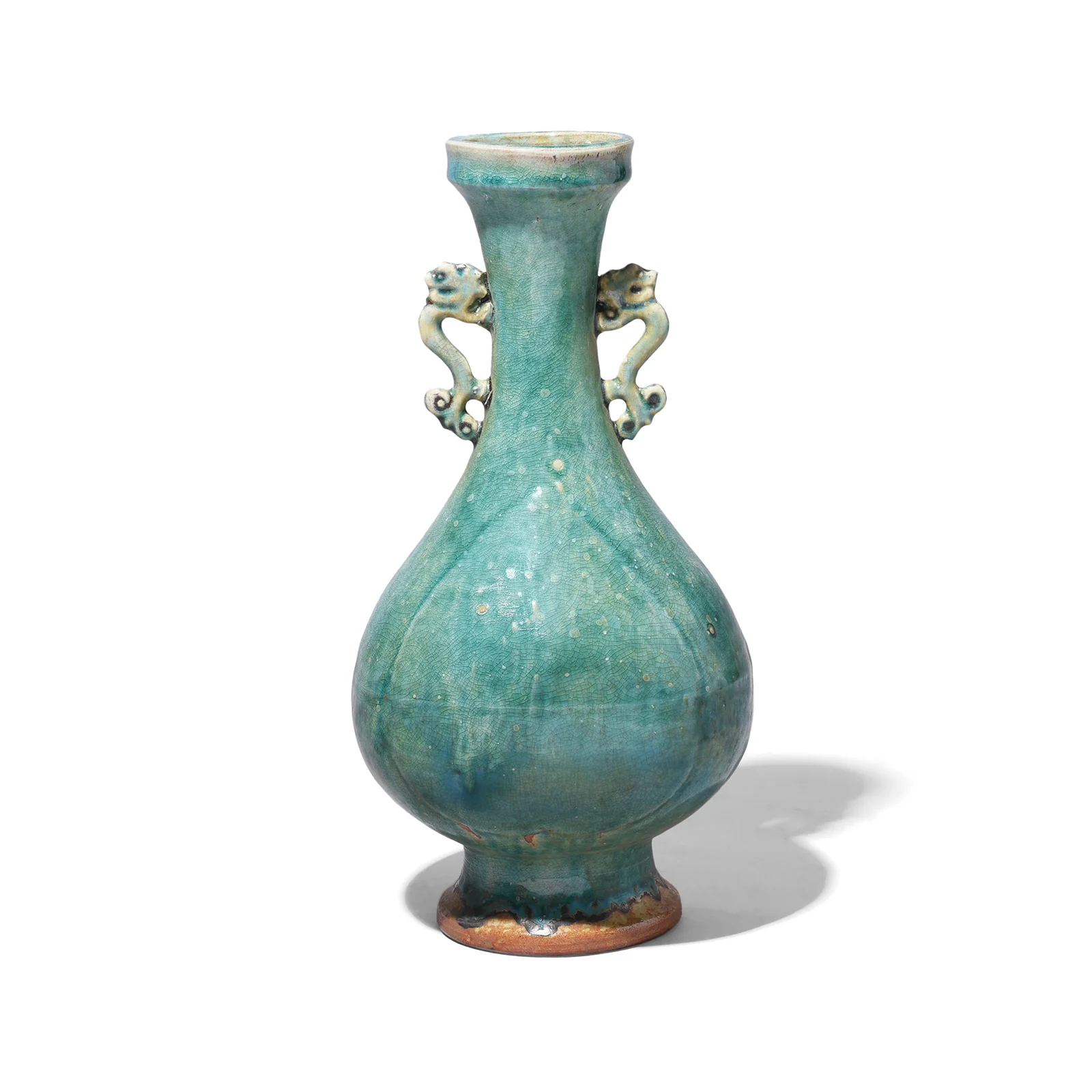 Green Copper Glazed Terracotta Vase