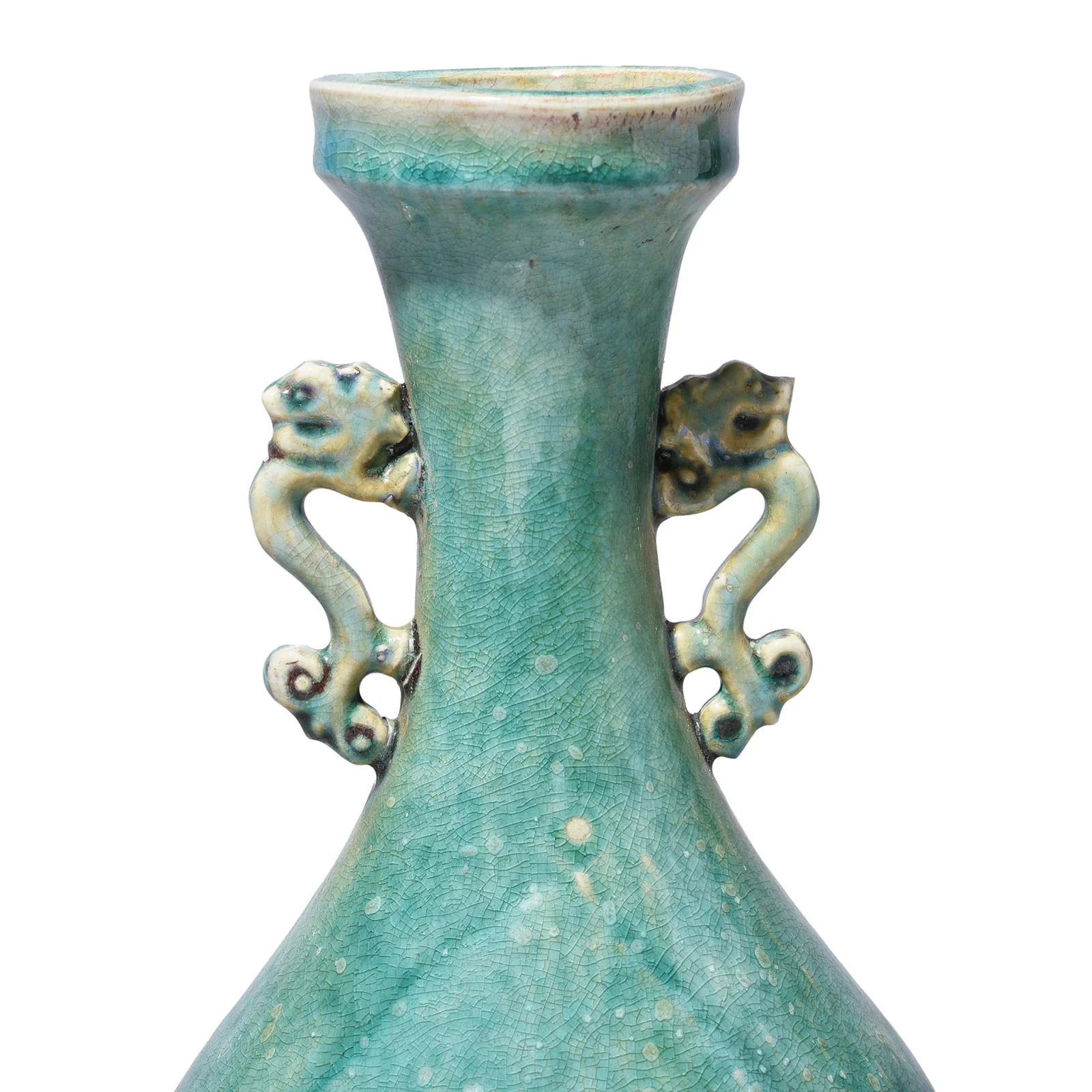 Green Copper Glazed Terracotta Vase - Image 2