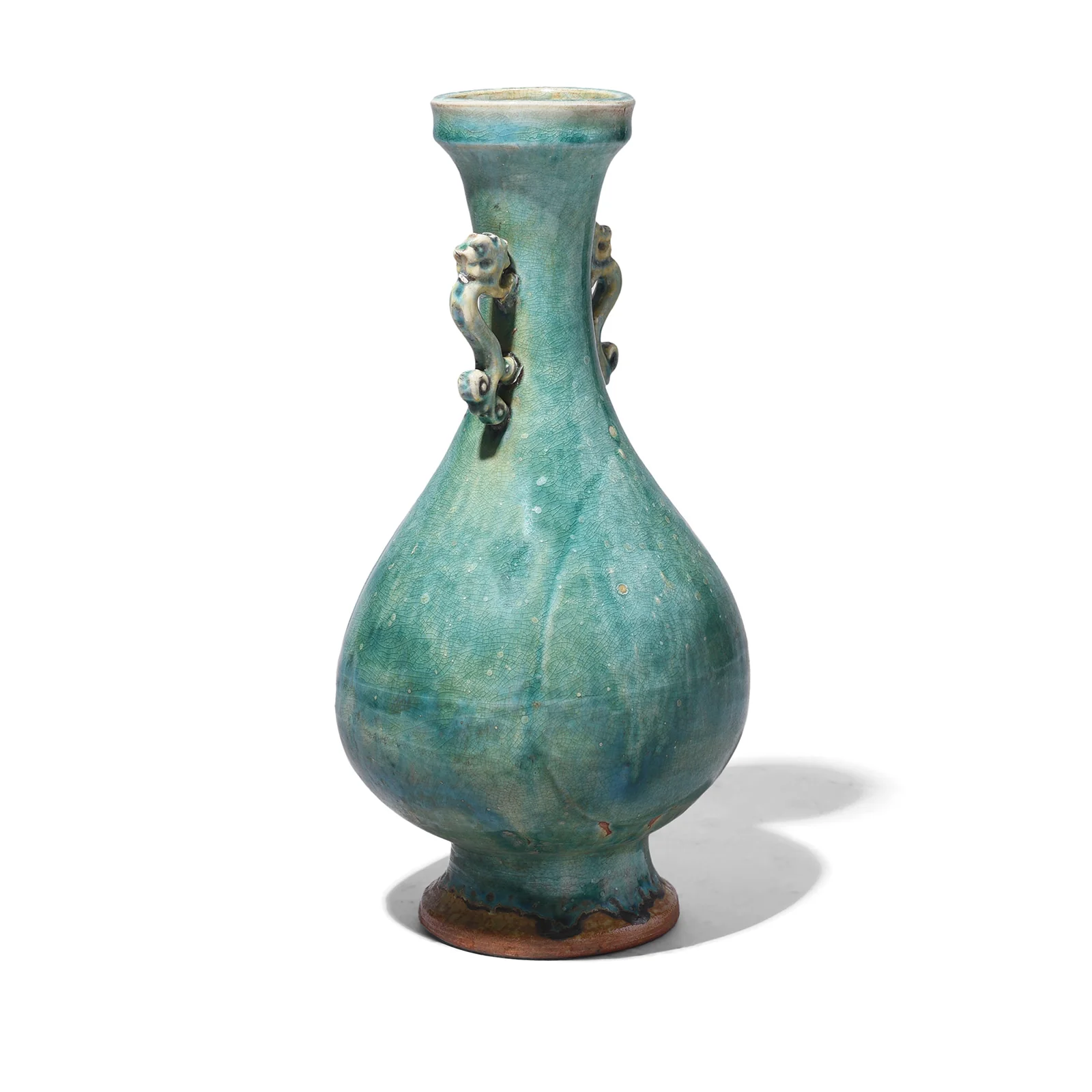 Green Copper Glazed Terracotta Vase - Image 3