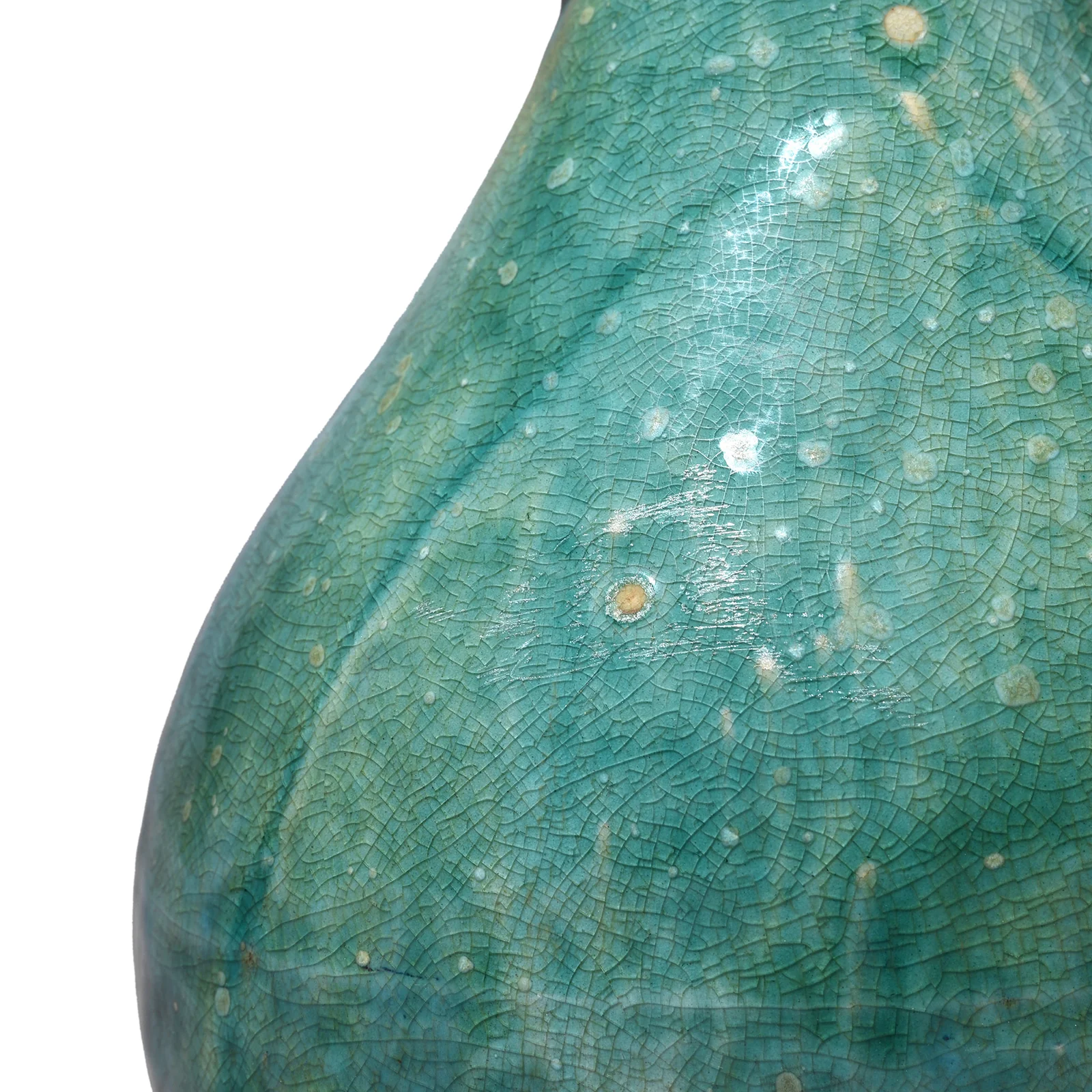 Green Copper Glazed Terracotta Vase - Image 4