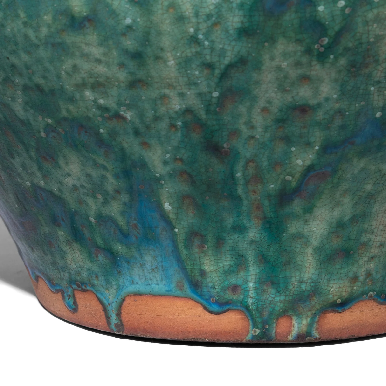 Green Copper Glazed Terracotta Jar - Image 6