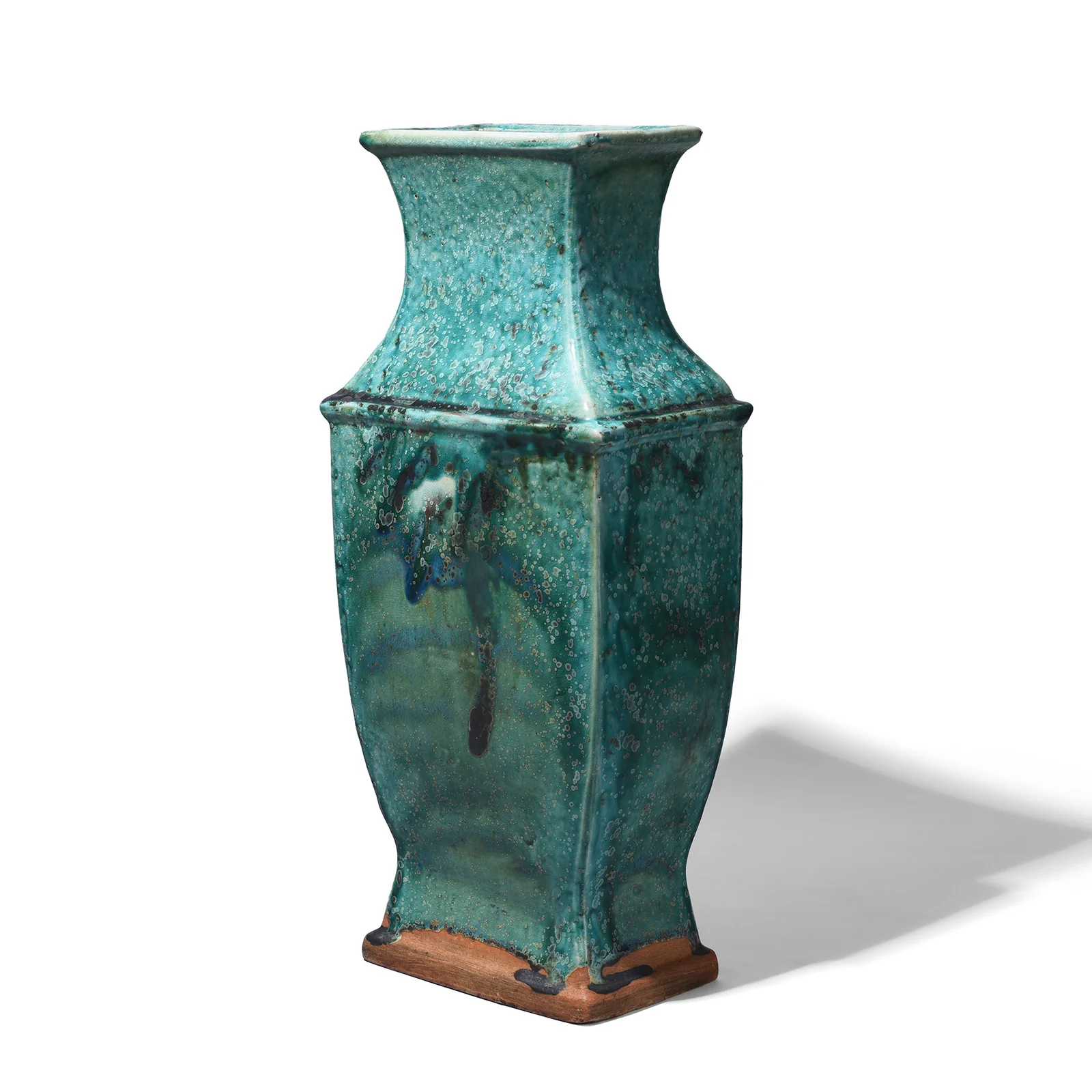 Green Copper Glazed Terracotta Vase