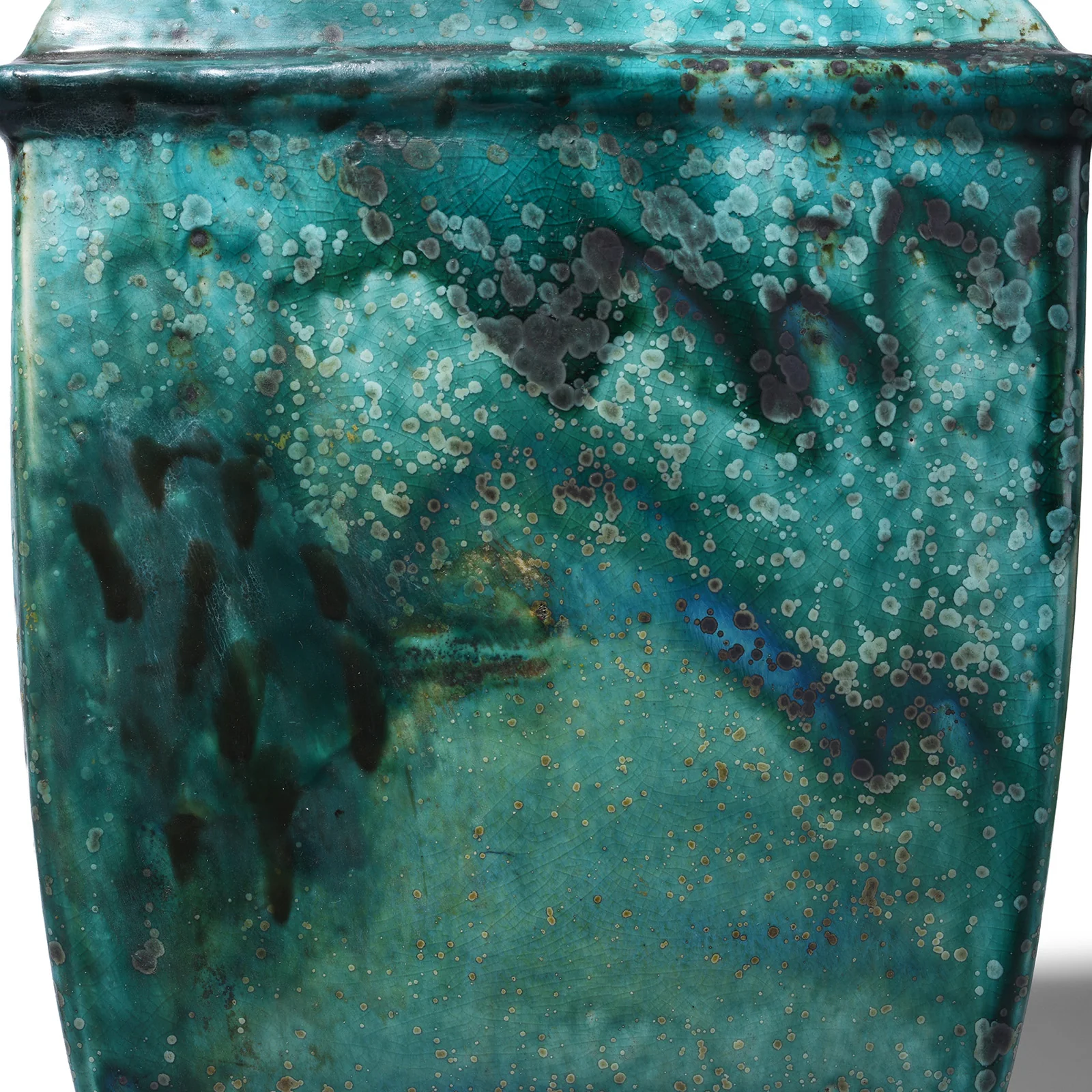 Green Copper Glazed Terracotta Vase - Image 2