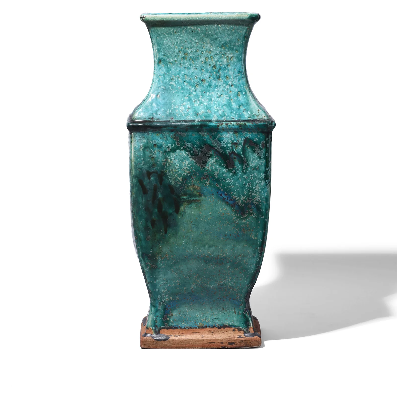 Green Copper Glazed Terracotta Vase - Image 5