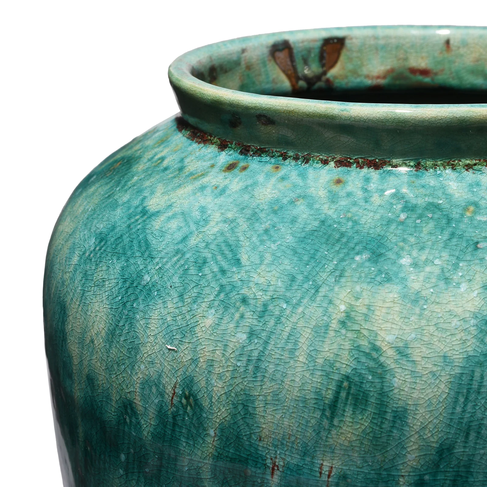 Green Copper Glazed Vase - Image 4