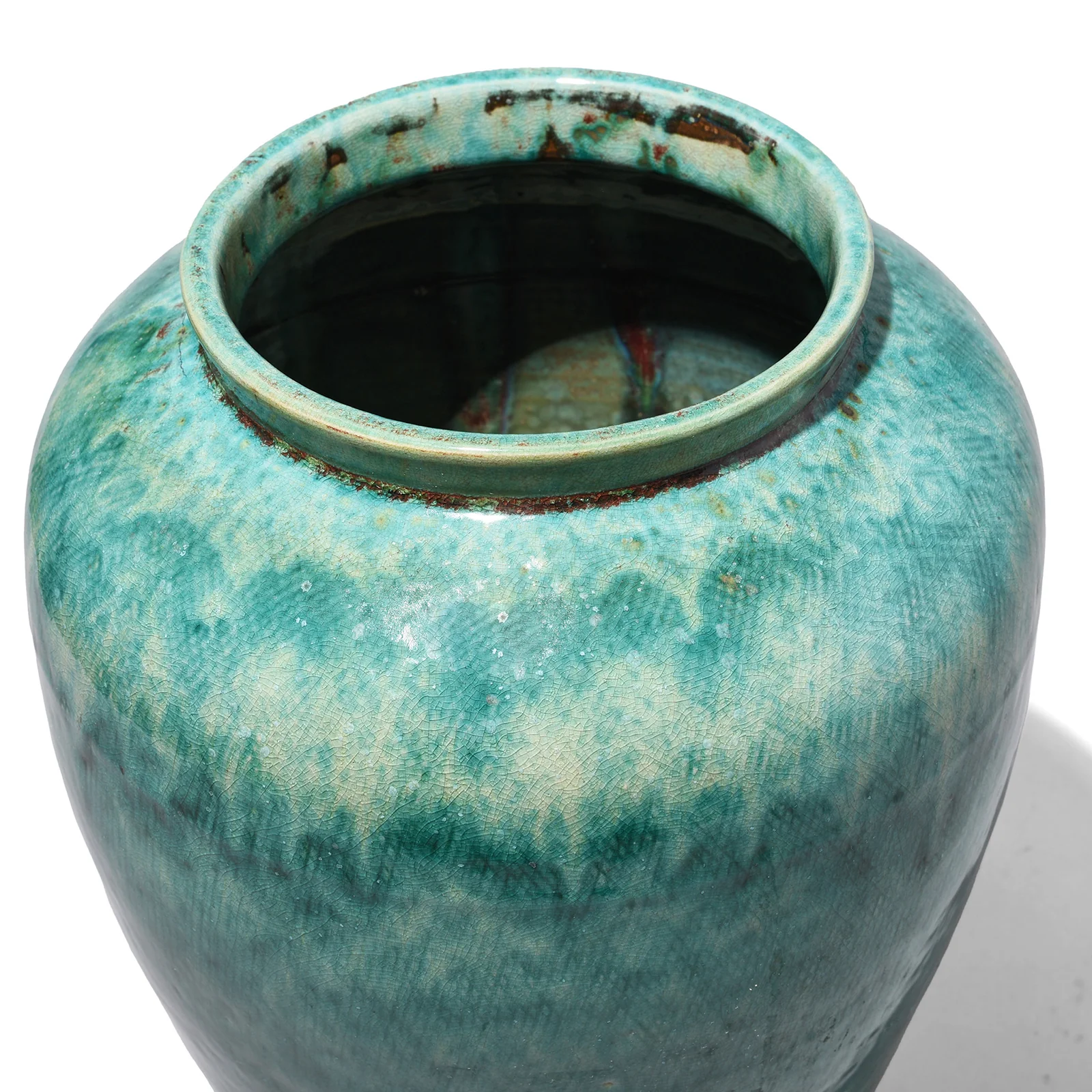 Green Copper Glazed Vase - Image 6