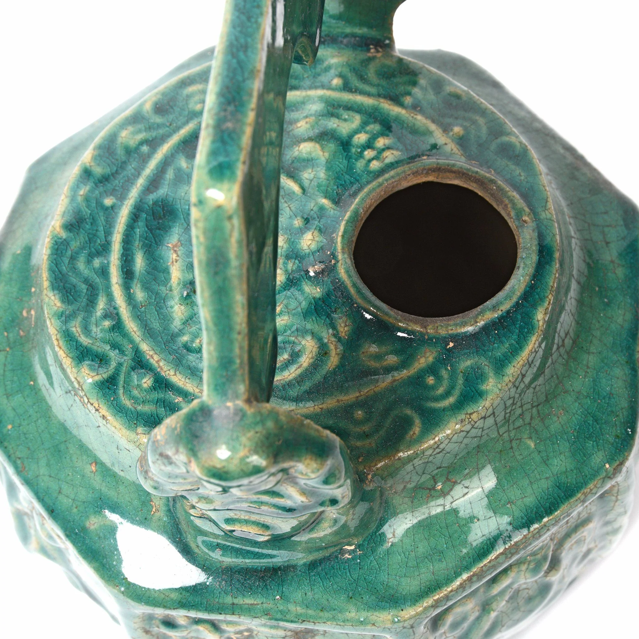 Green Earthenware Tea Pot - Image 4