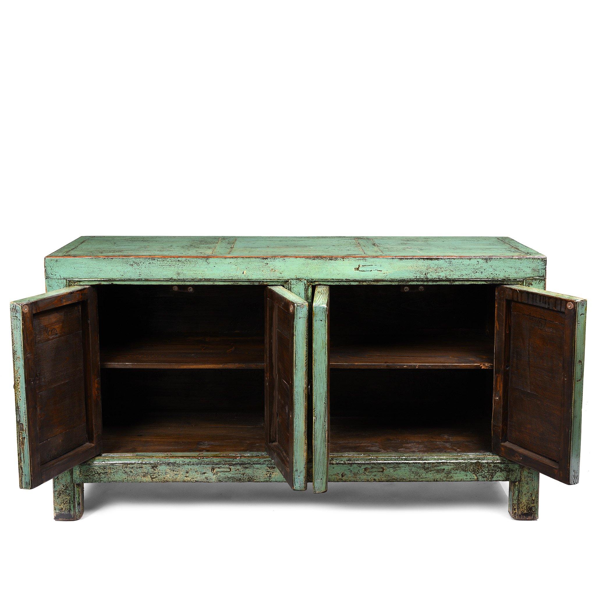 Green Lacquer 4 Door Sideboard - Shanxi Style - Image 5