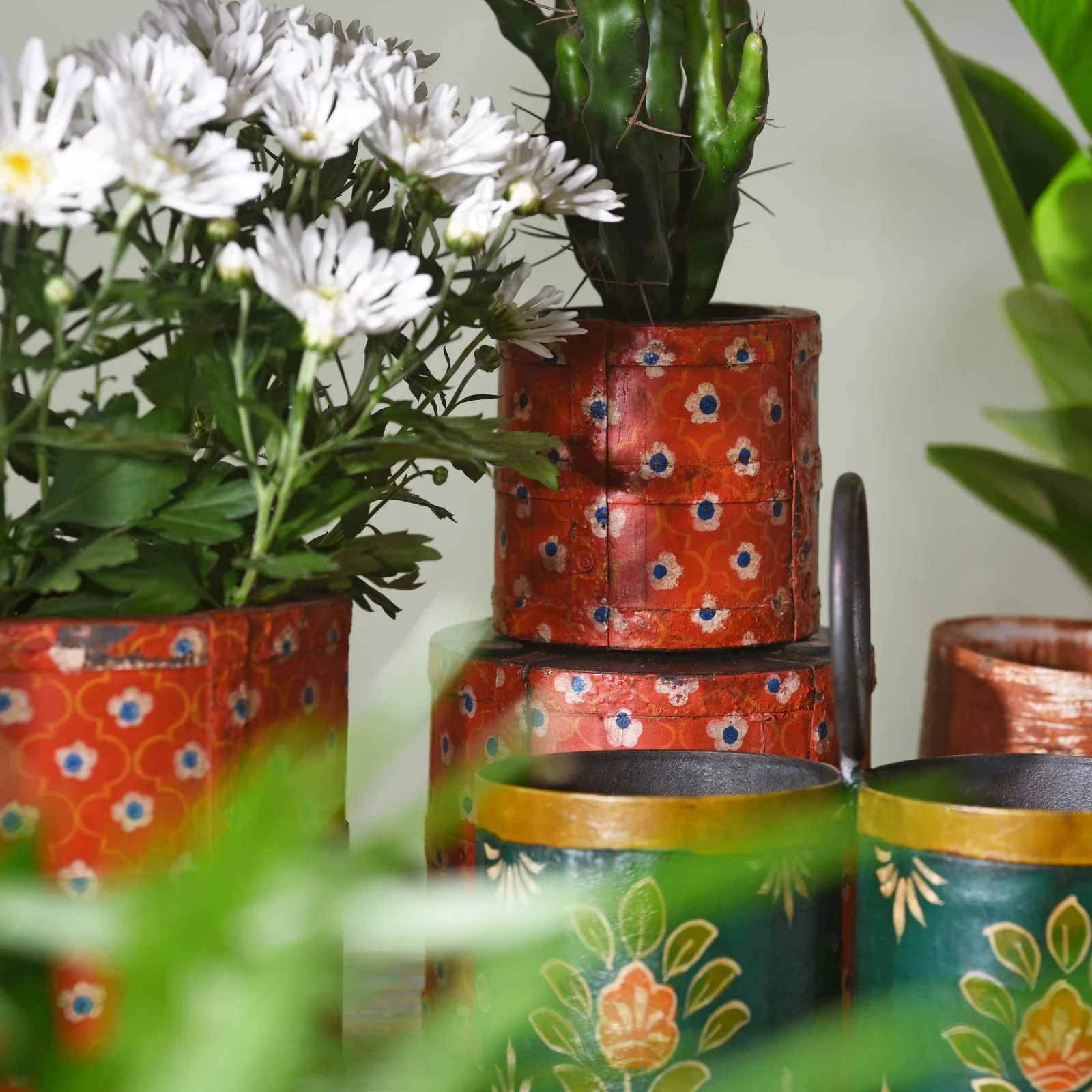 Painted Wooden Grain Measure Pencil Pot - Image 12