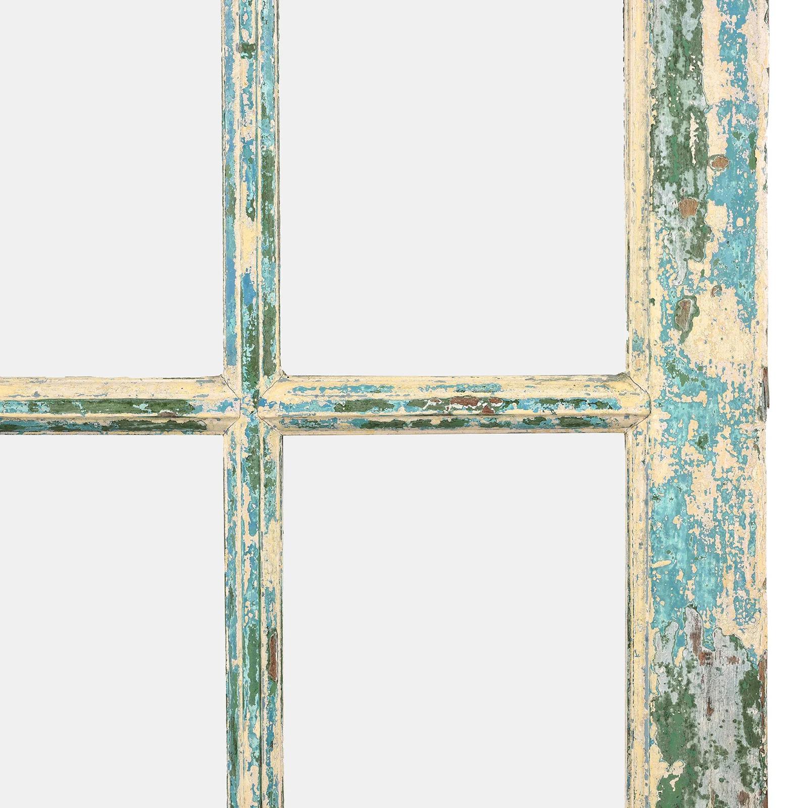 Green Painted Panelled Indian Door - 19th Century - Image 4