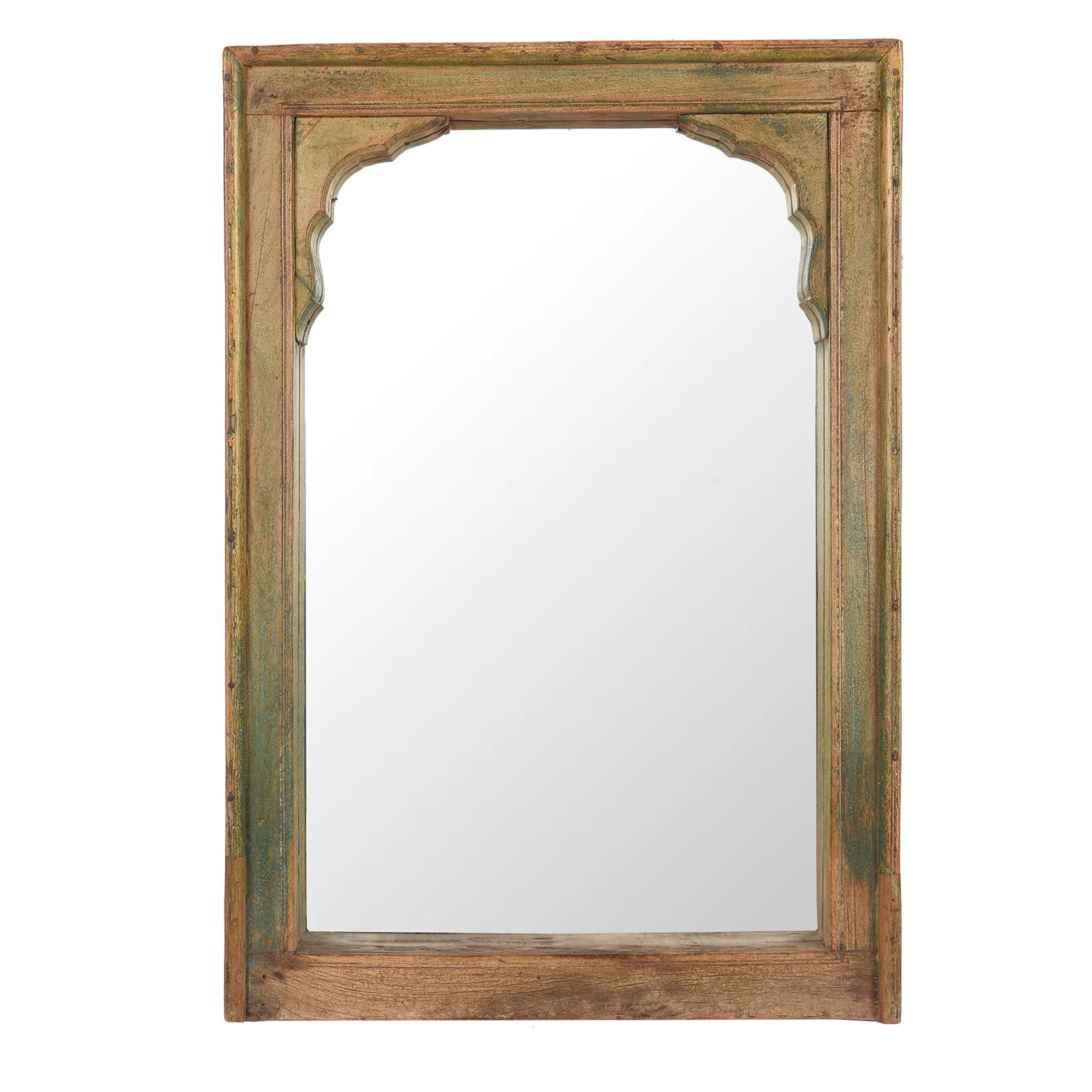 Painted Mirror Made From An Old Indian Window - Image 2