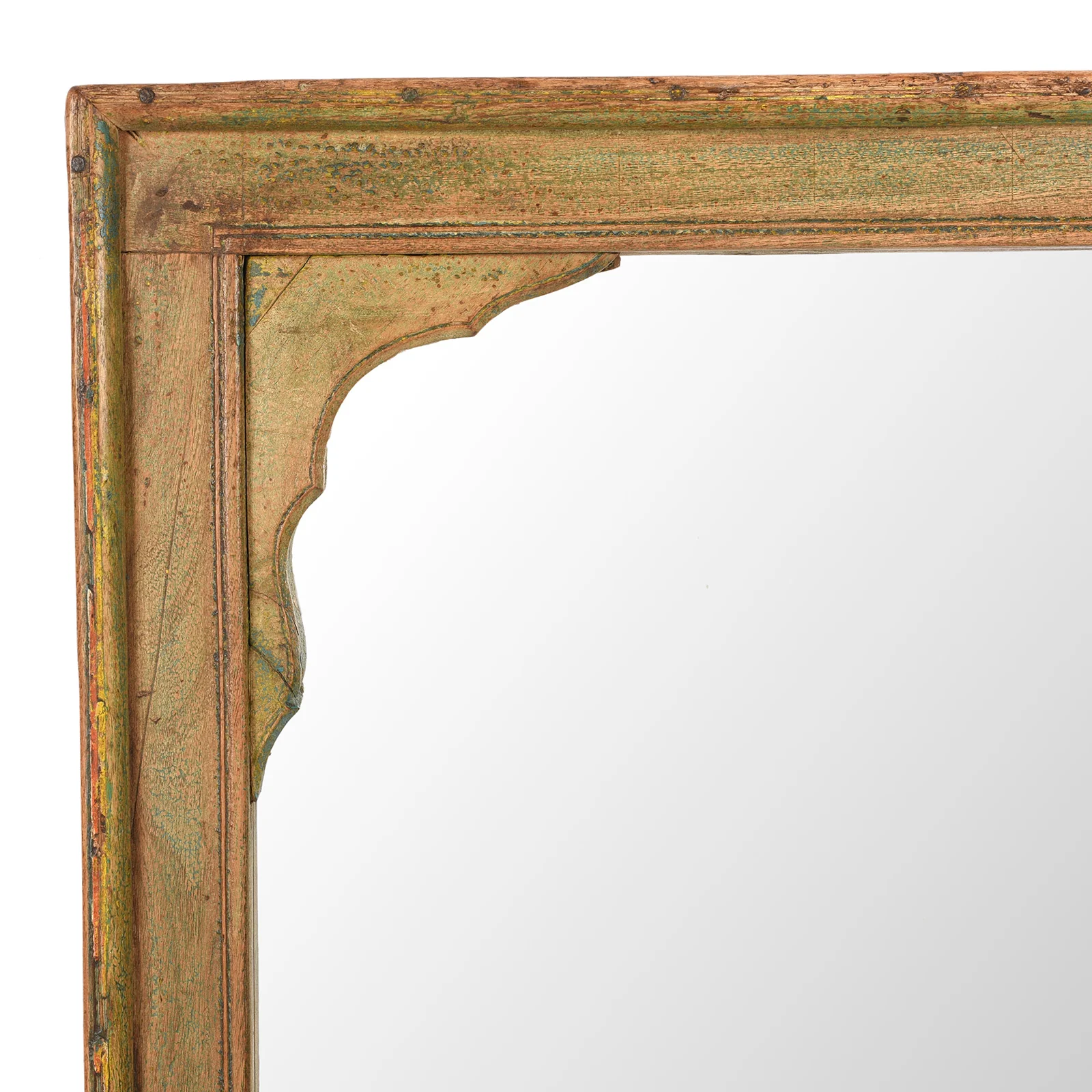 Painted Mirror Made From An Old Indian Window - Image 4