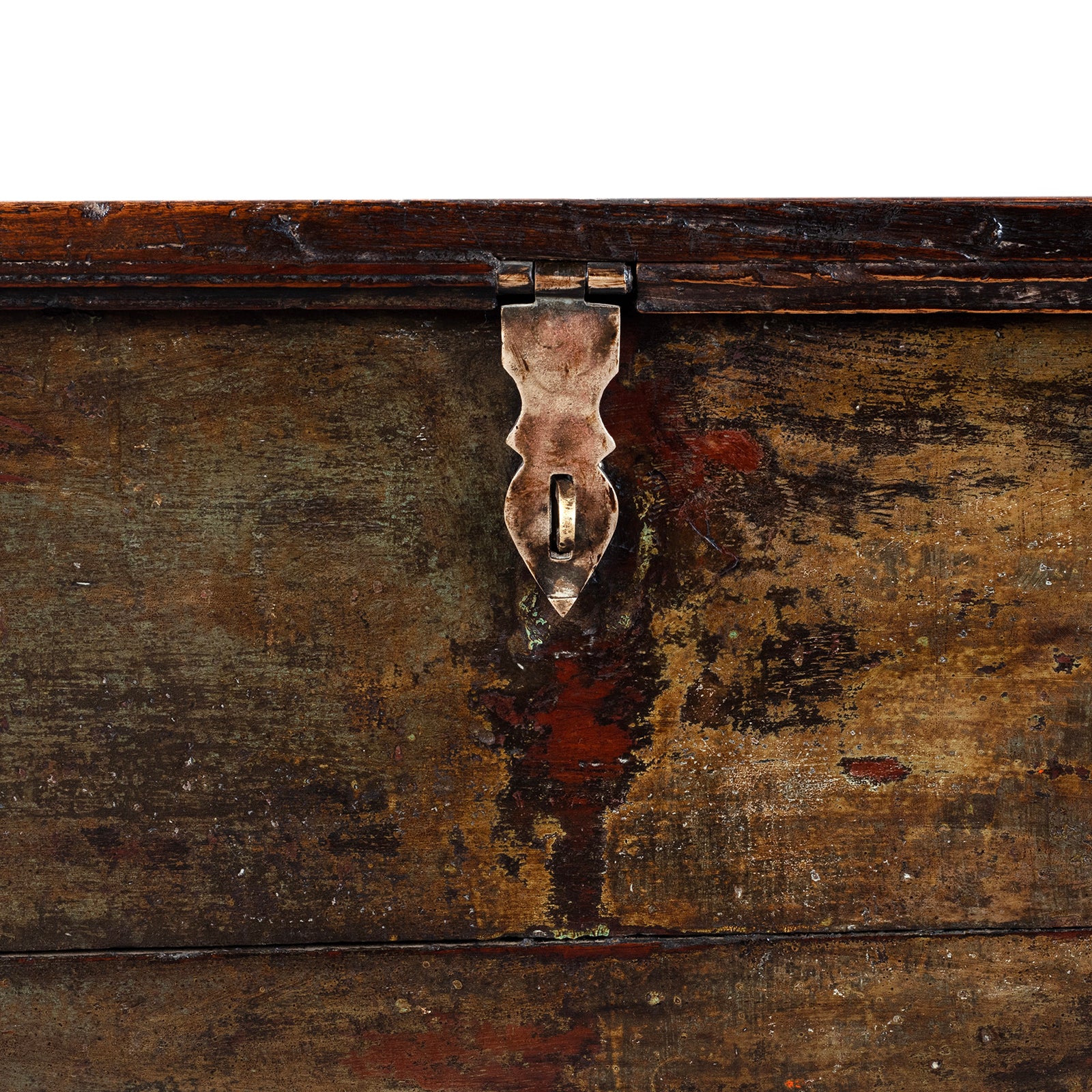 Painted Teak Chest From Gujarat - 19th Century - Image 2