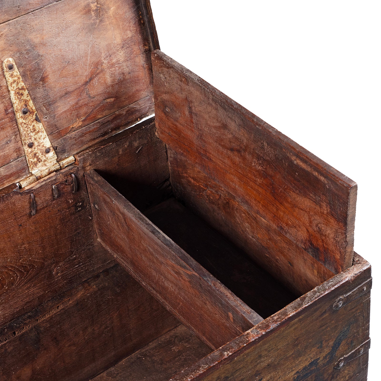 Painted Teak Chest From Gujarat - 19th Century - Image 6