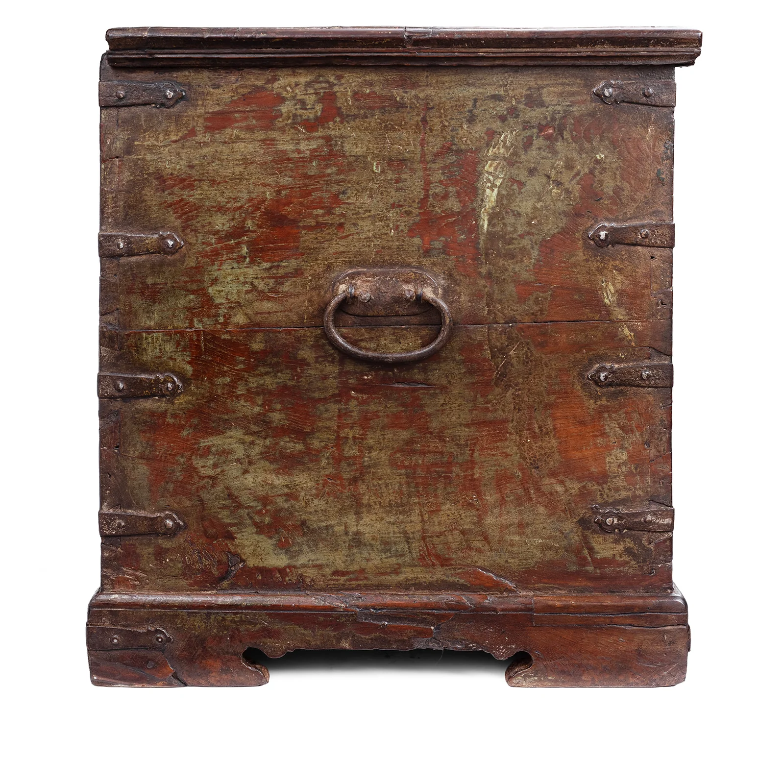 Painted Teak Chest From Gujarat - 19th Century - Image 9
