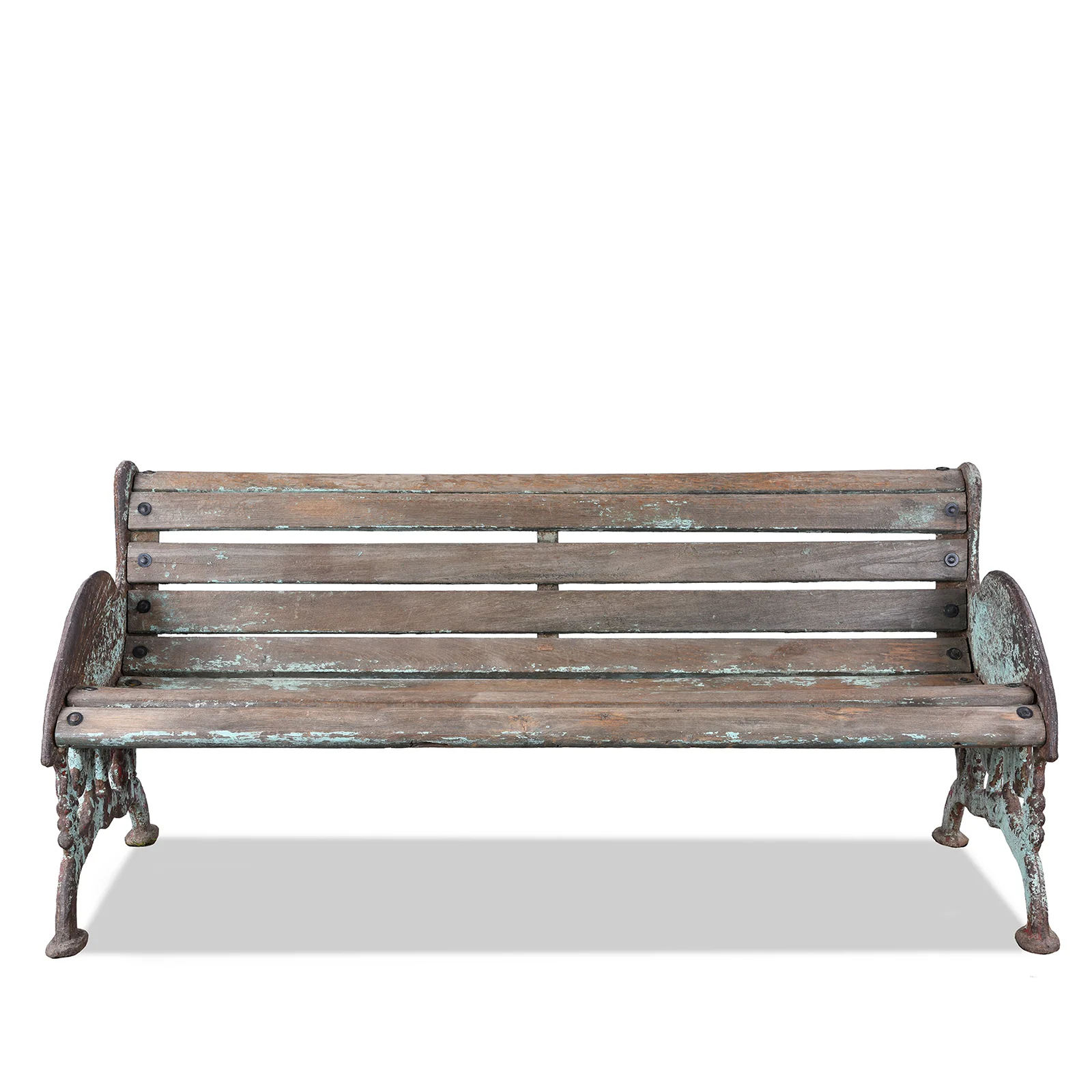 Green Painted Stork Garden Bench - 19th Century - Image 3
