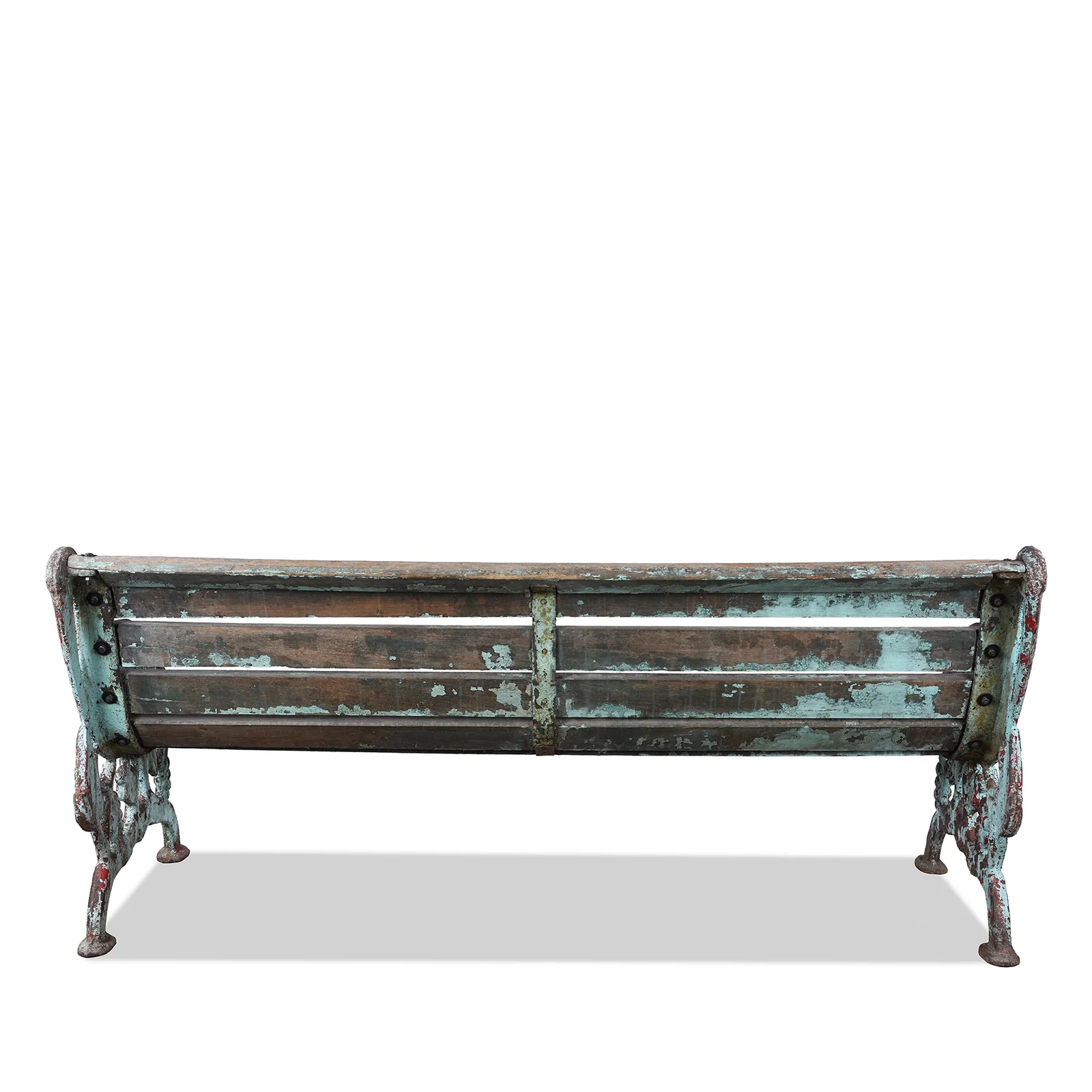 Green Painted Stork Garden Bench - 19th Century - Image 5