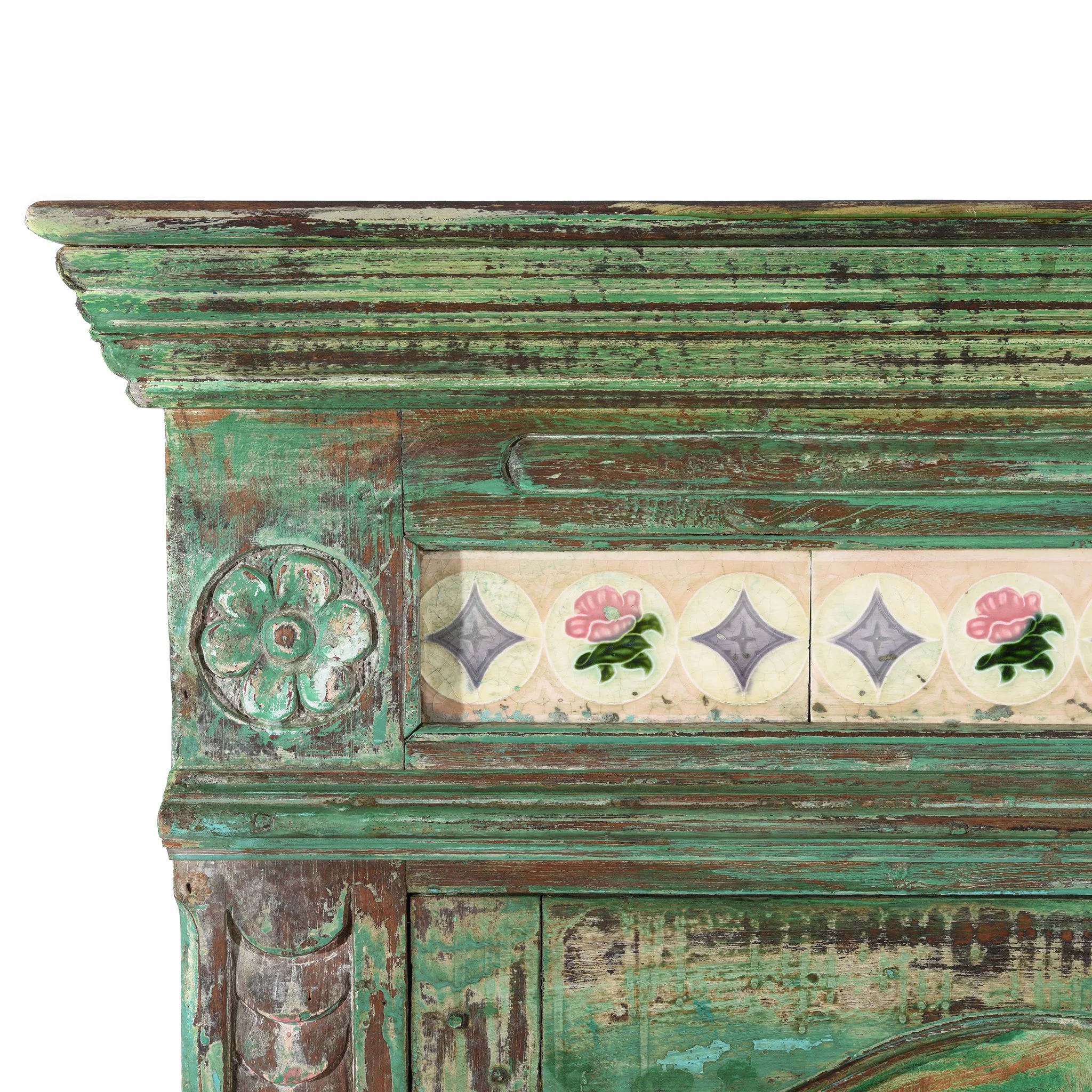 Painted Almirah Indian Cabinet From Gujarat - 19thC - Image 2