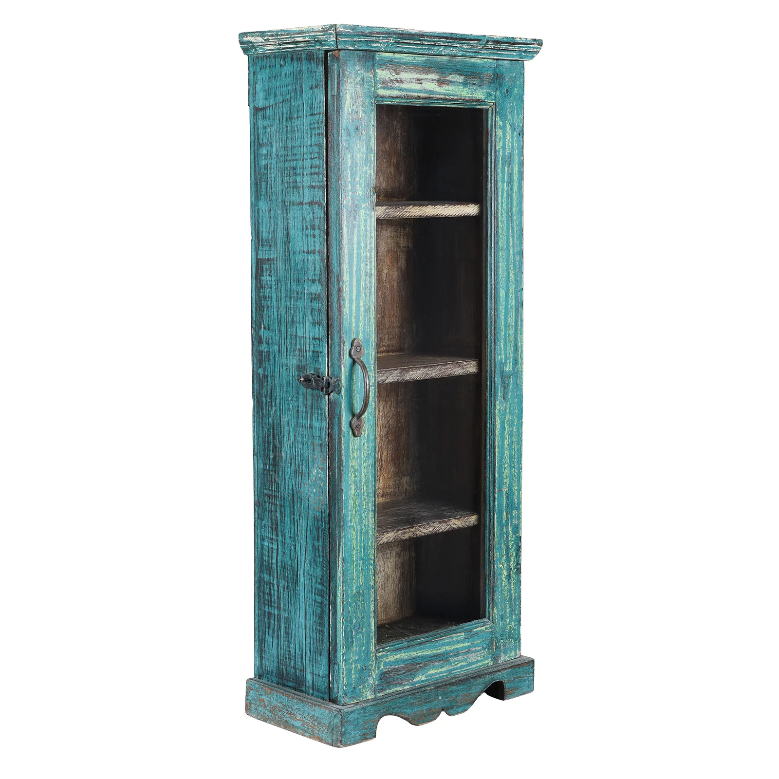 Green Painted Glazed Wall Cabinet - 1940 - Image 5