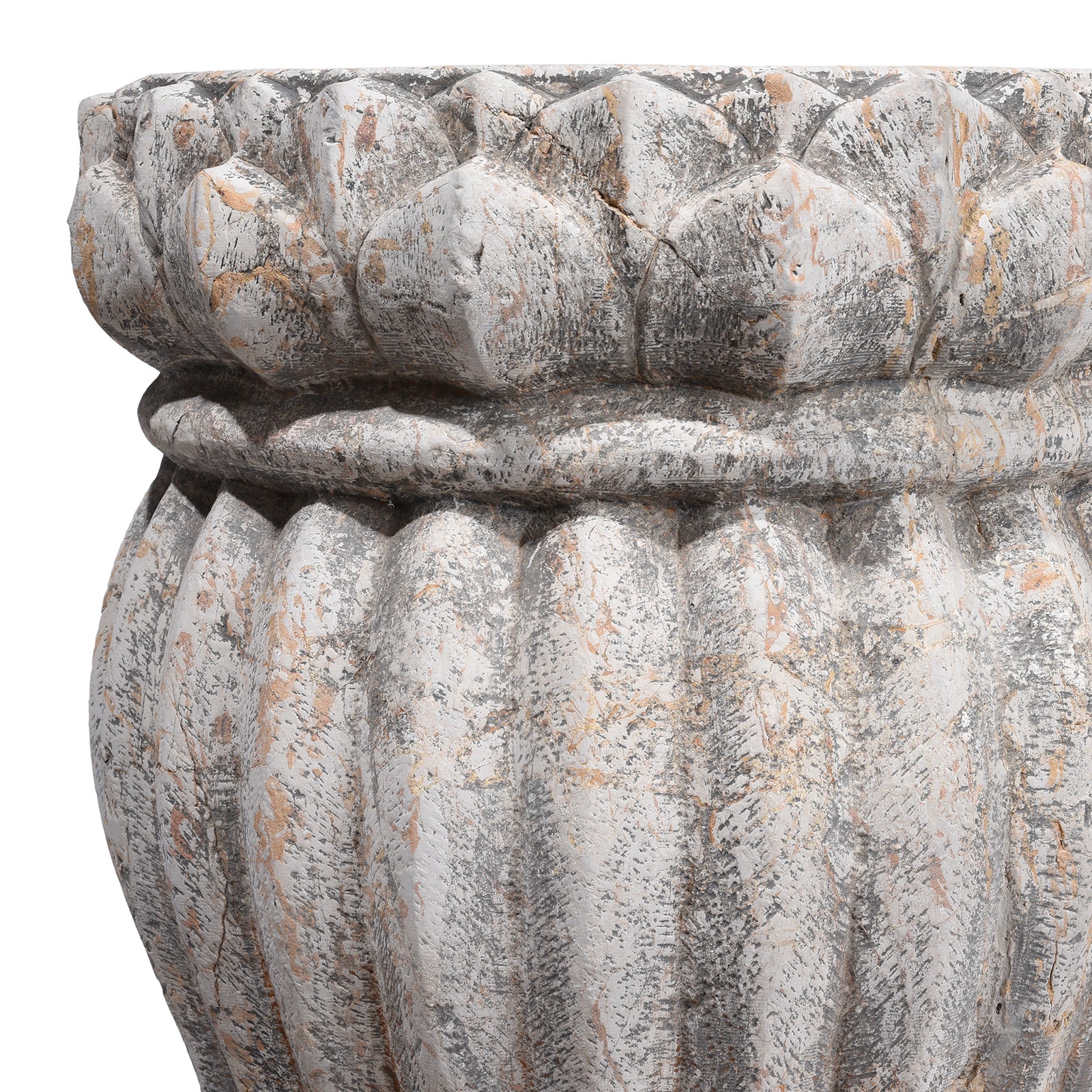 Hand Carved Chinese Stone Plant Stand - Image 2