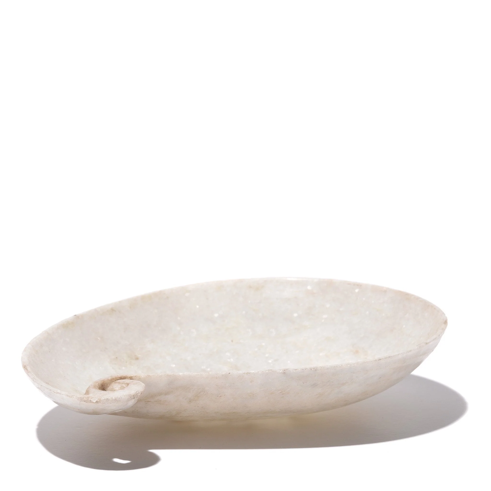 Hand Carved White Marble Dish - Image 3