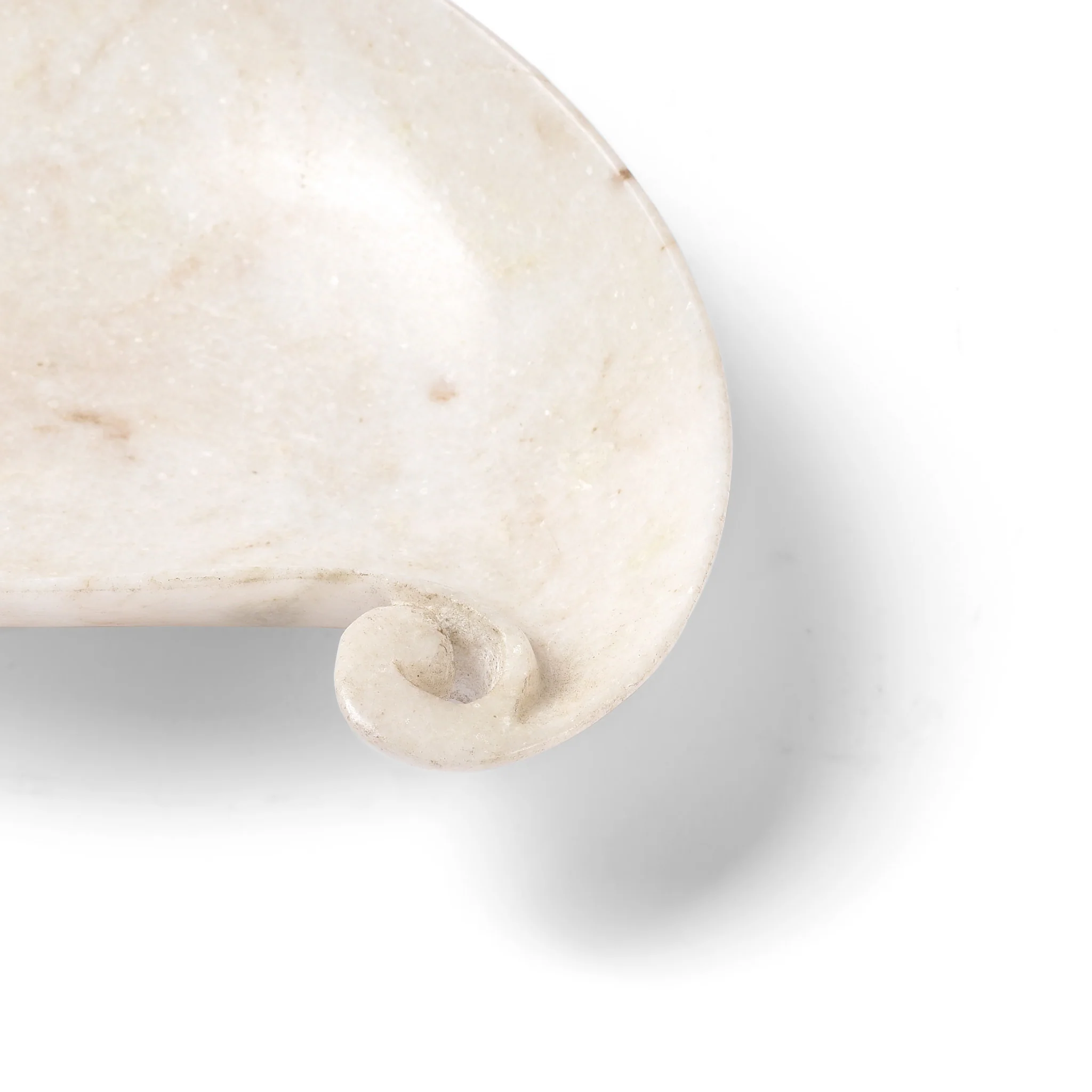 Hand Carved White Marble Dish - Image 6