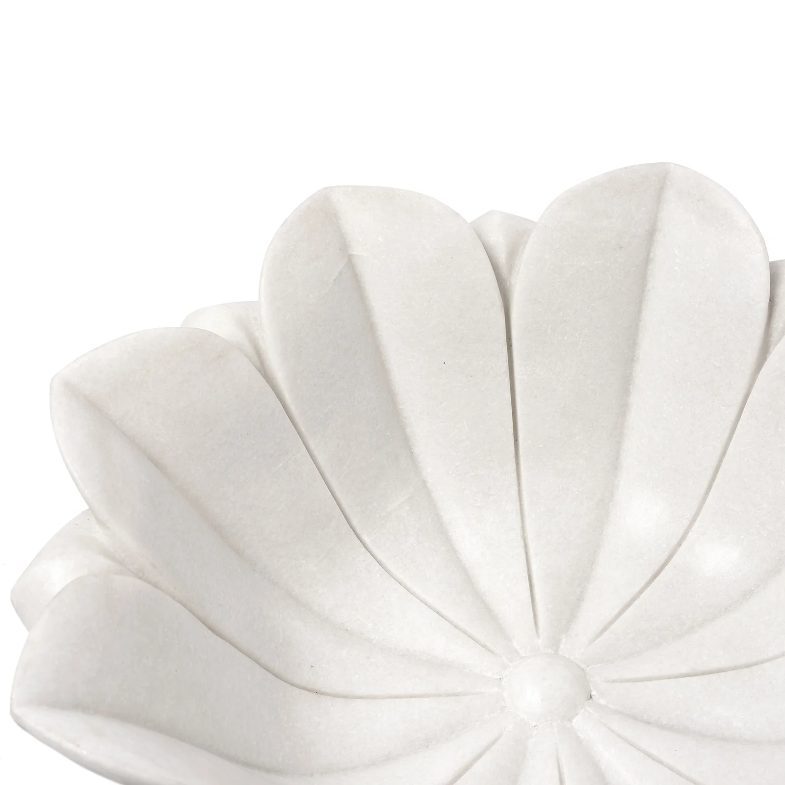 Hand Carved Marble Bowl Lotus Design - Image 5