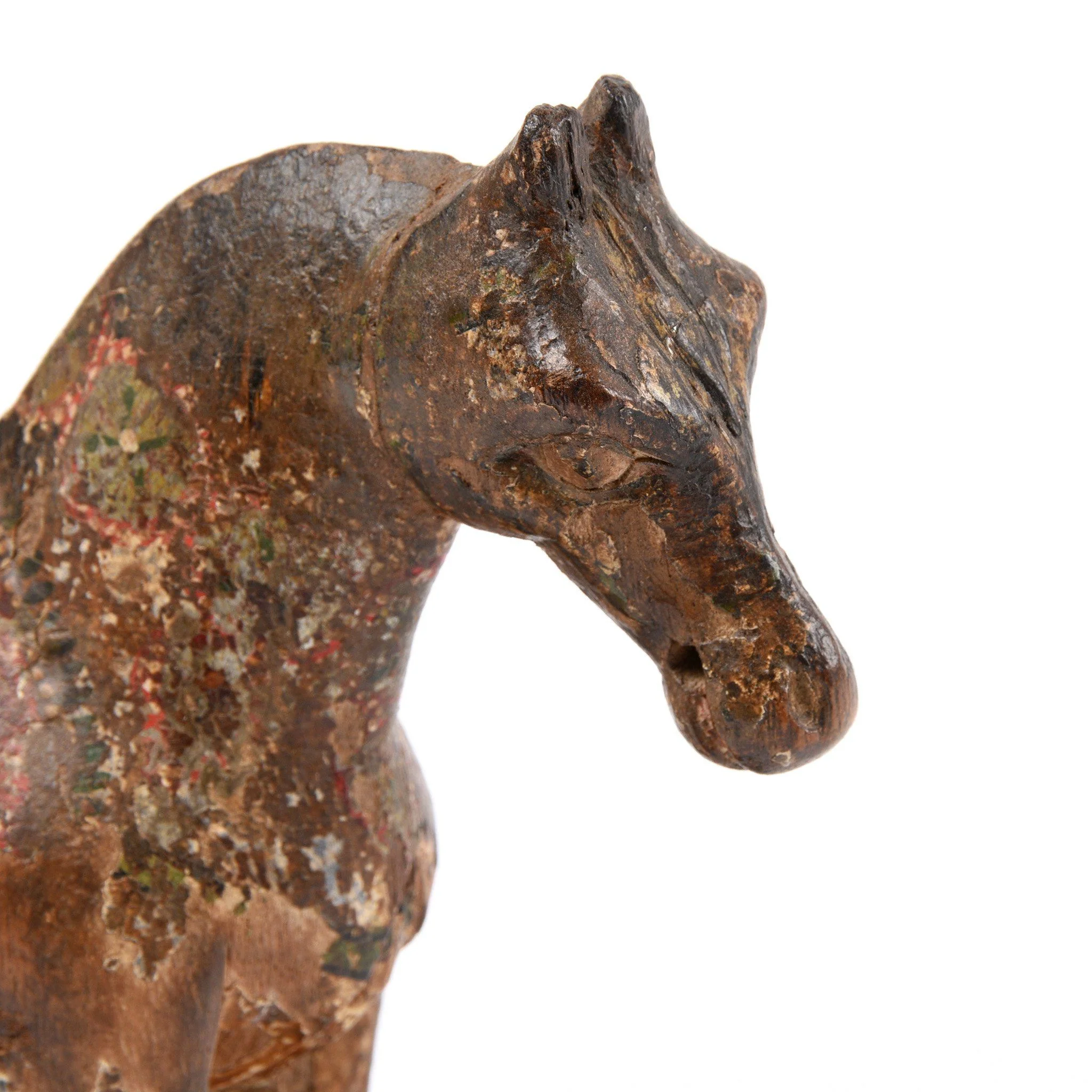 Wooden Painted Horse Wheeltoy - 19thC - Image 4