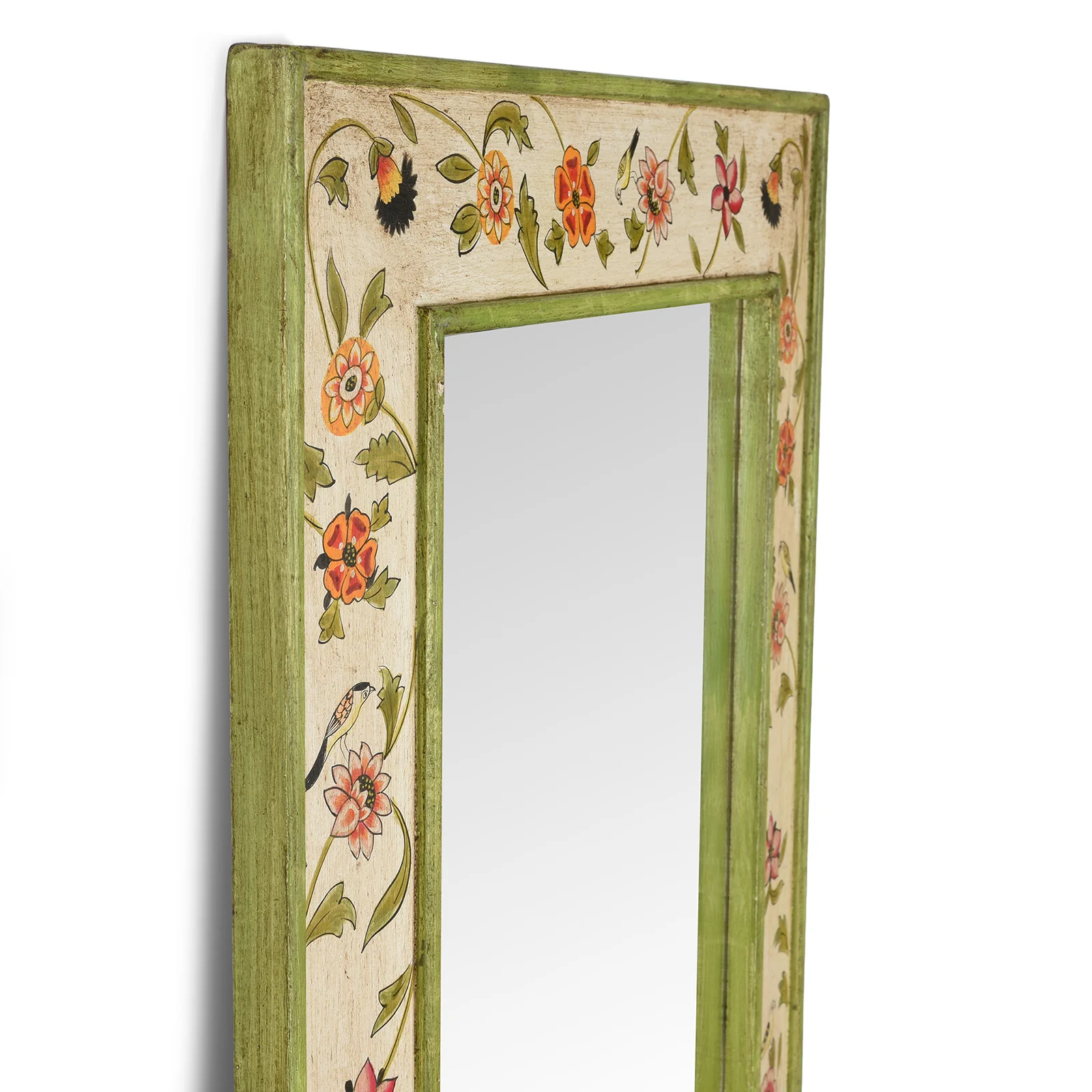 Hand Painted Chintz Style Mirror From Rajasthan - Image 7