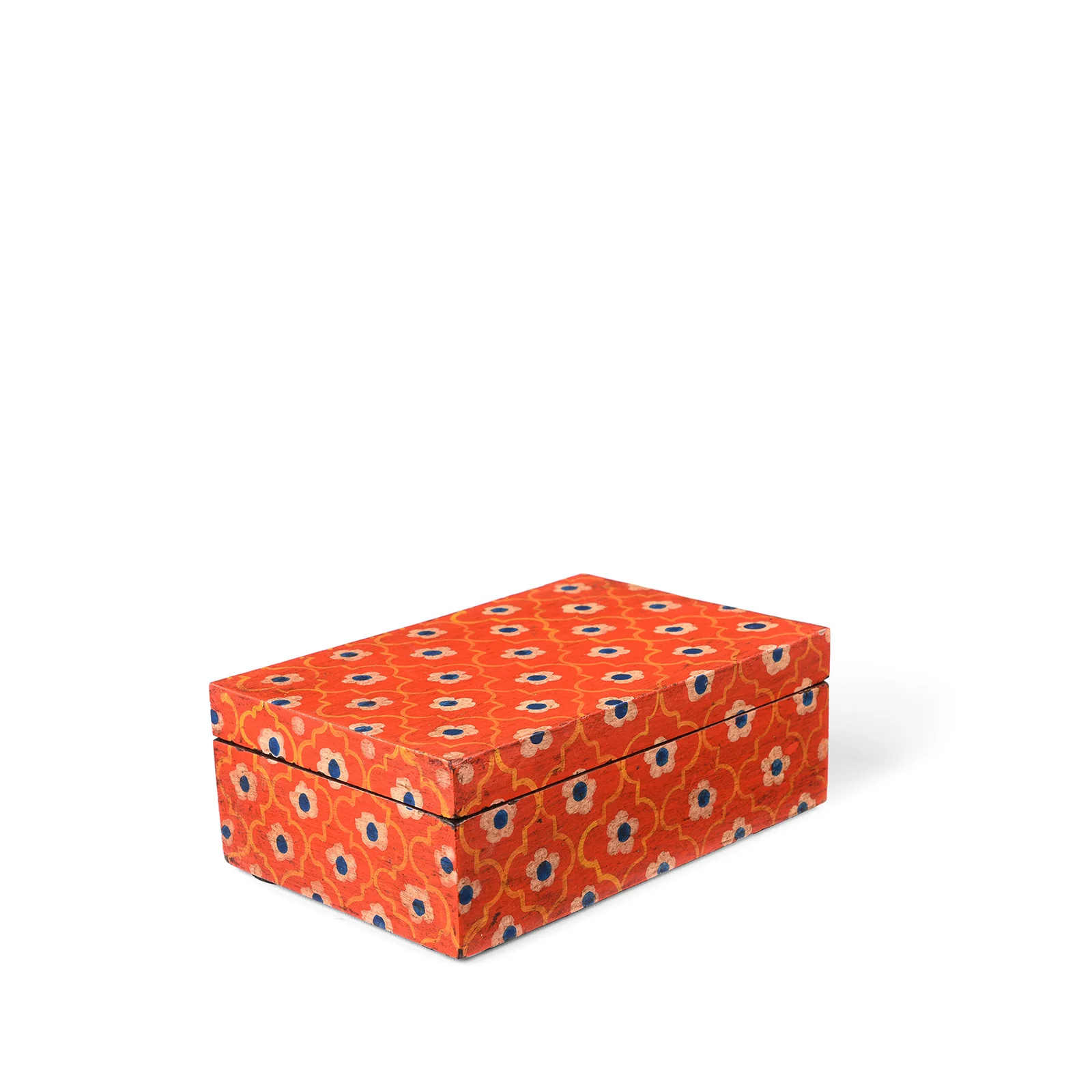 Hand Painted Rajasthani Keepsake Box - Jain Red - Image 4