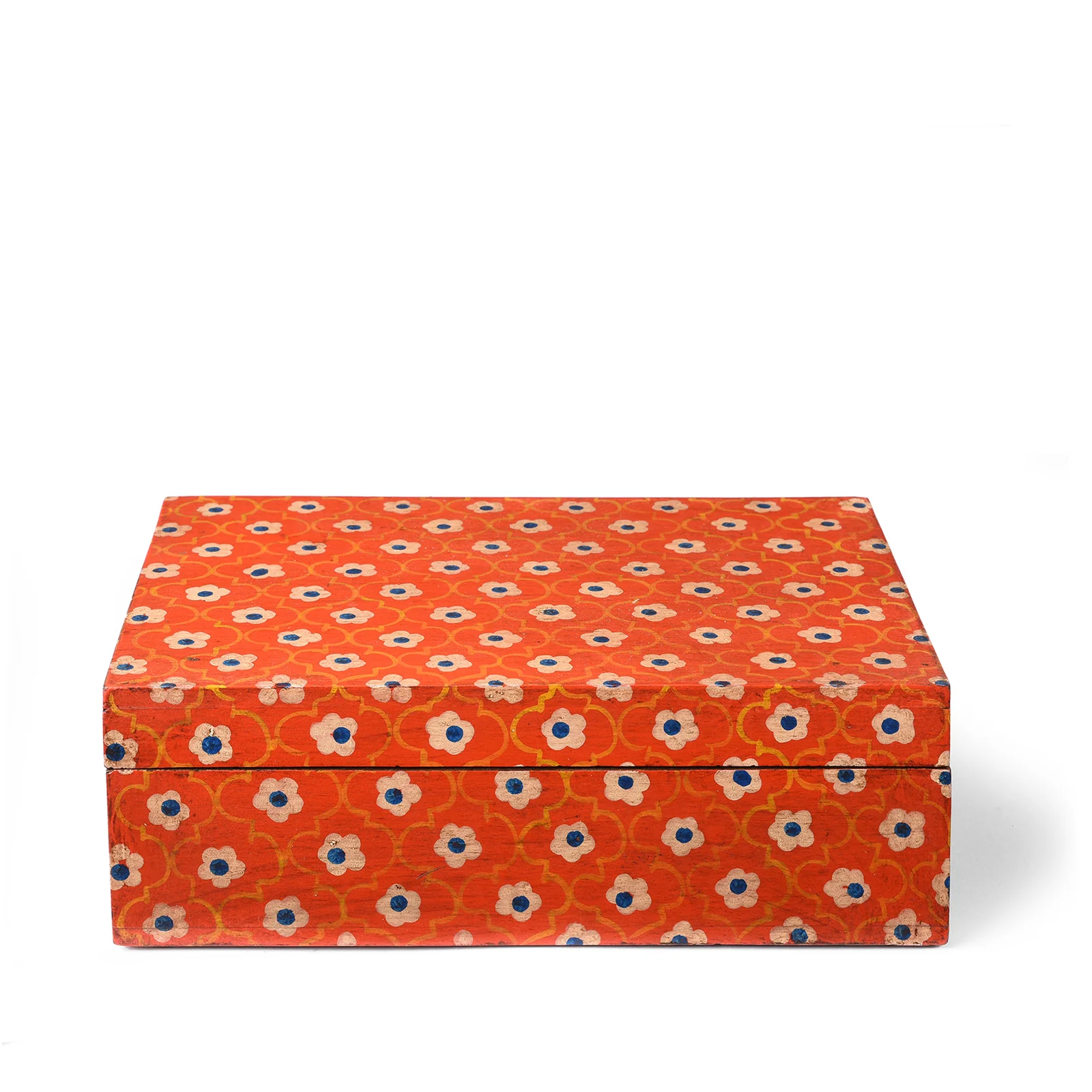 Hand Painted Rajasthani Keepsake Box - Jain Red - Image 9